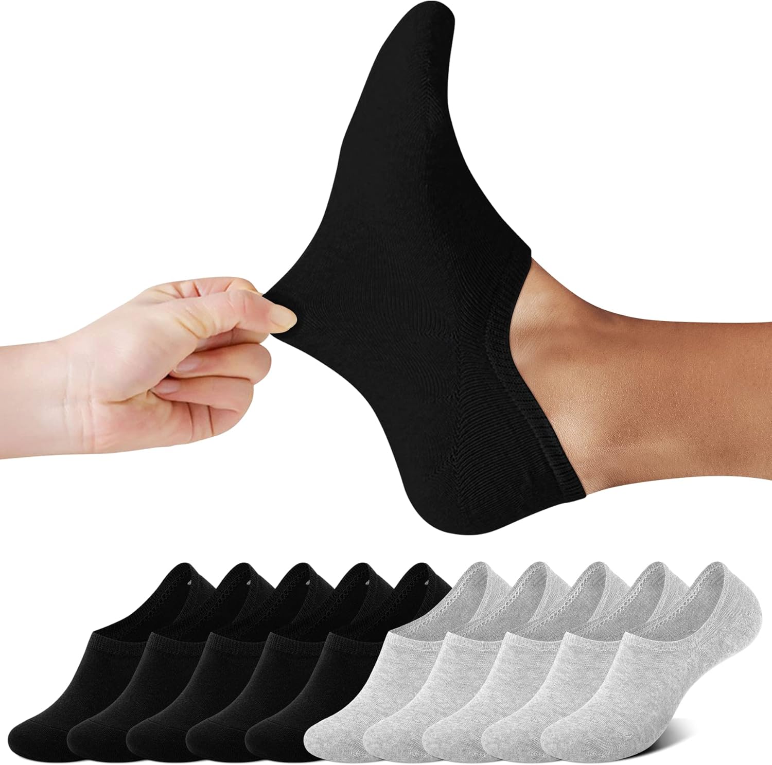 Thumbnail 6 de FALARY Sneaker Socken Damen & Herren – 10 Paar Füßlinge unsichtbare Footies Gr. 35–50