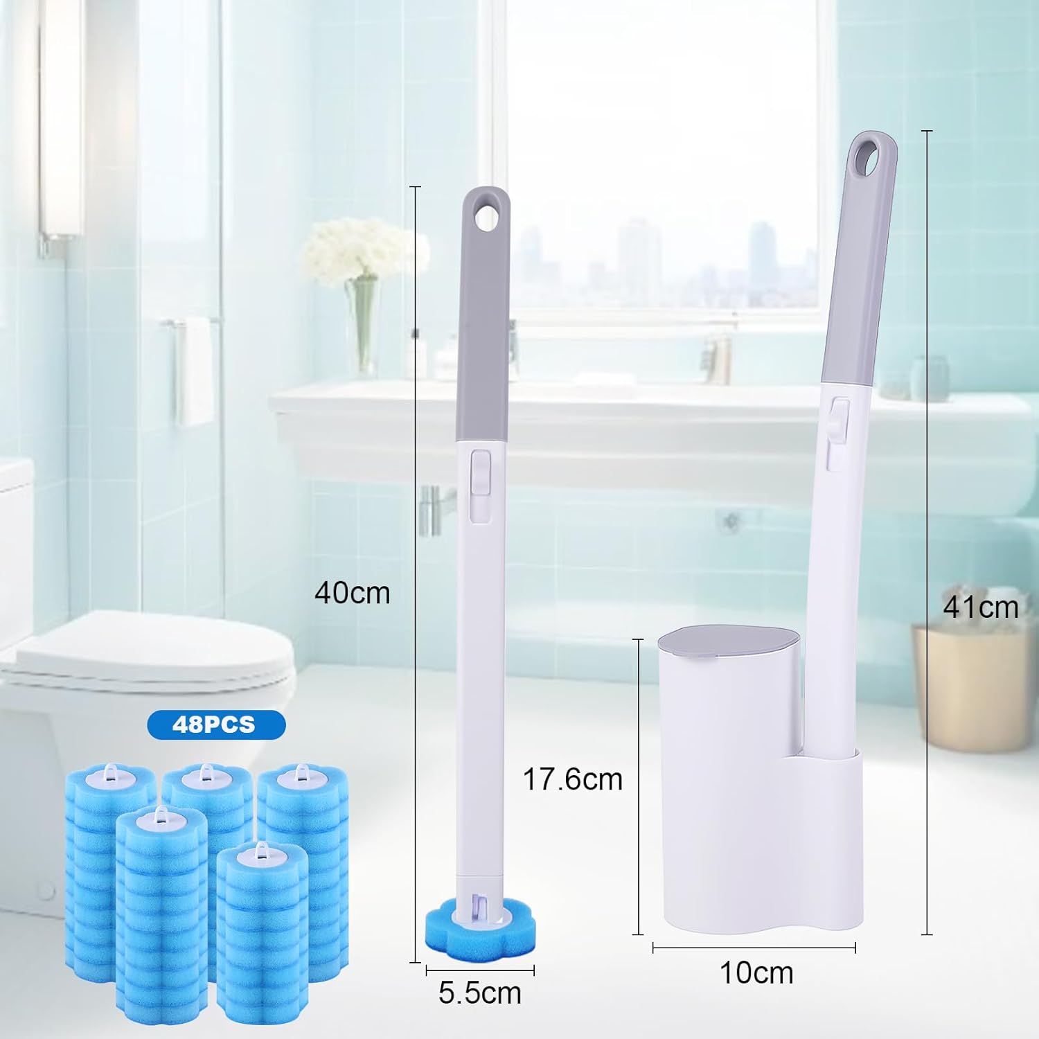 Thumbnail 1 de wlich Disposable Toilet Brush with 48 Refills