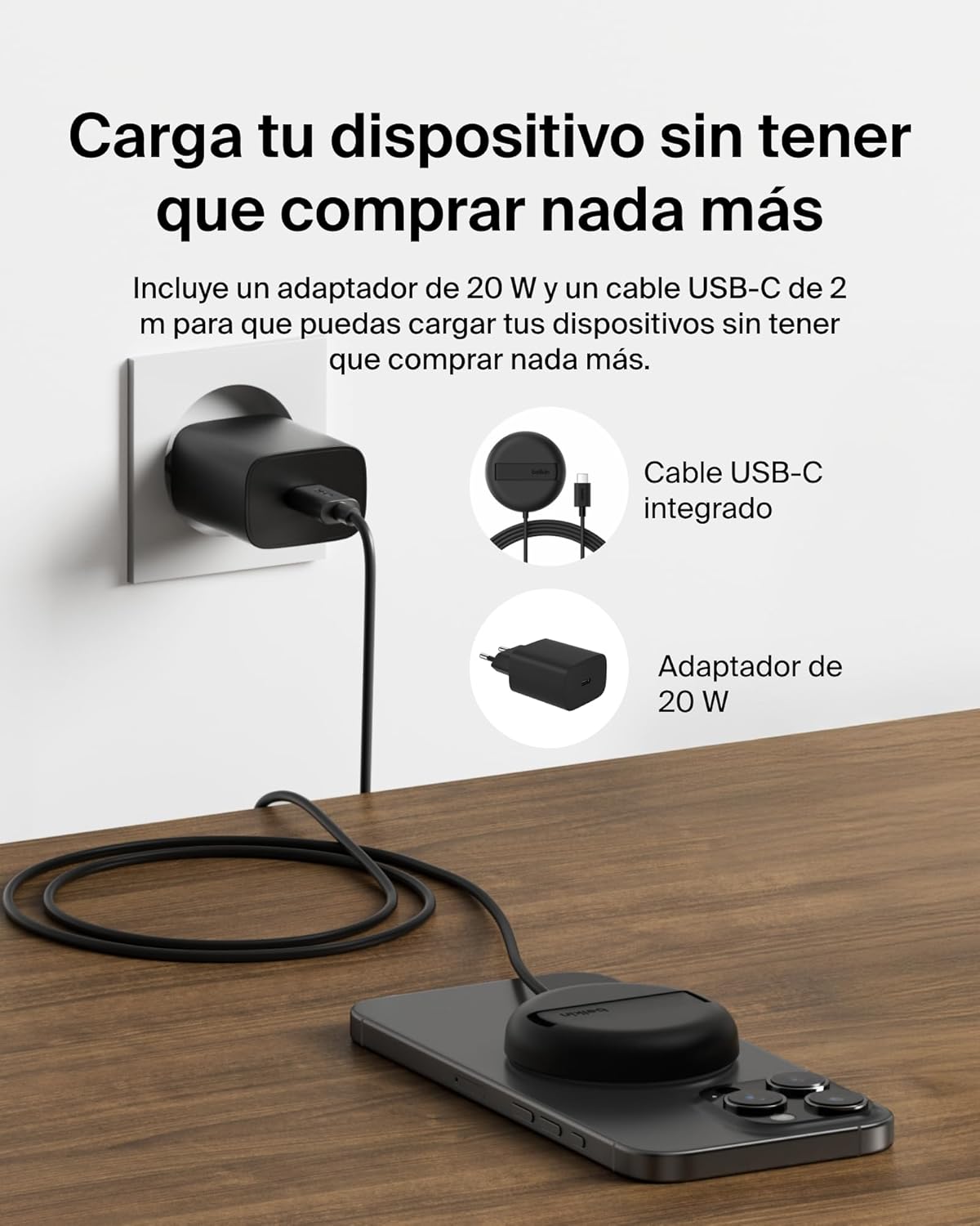 Thumbnail 3 de Belkin Cargador MagSafe 15W BoostCharge Pro