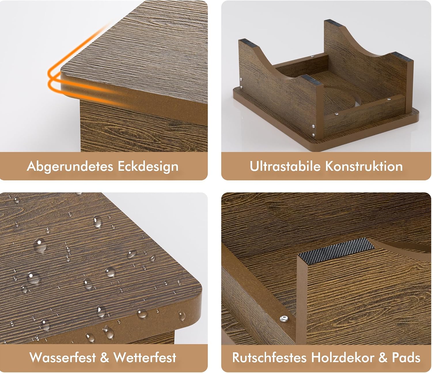 Detalle 2 de HFHOME Tritthocker 40 × 32 × 14 cm