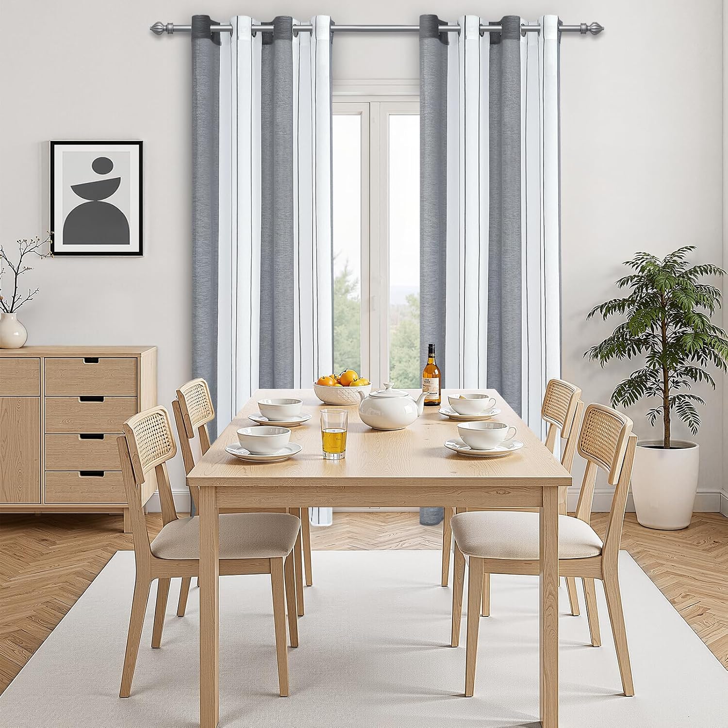 Thumbnail 6 de MRTREES 2 Piezas cortinas visillos 140×145 cm