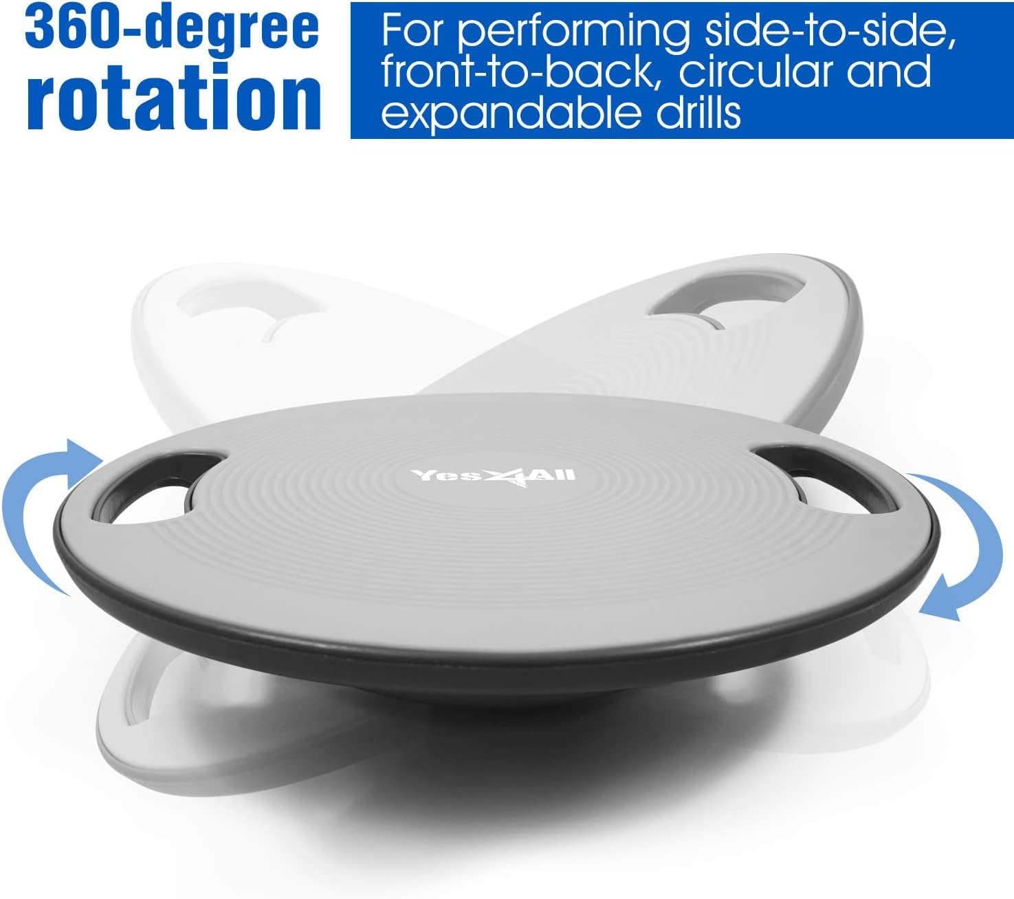 Detalle de Yes4All 350LBS Wooden Balance Board for Physical Therapy and Standing Desks