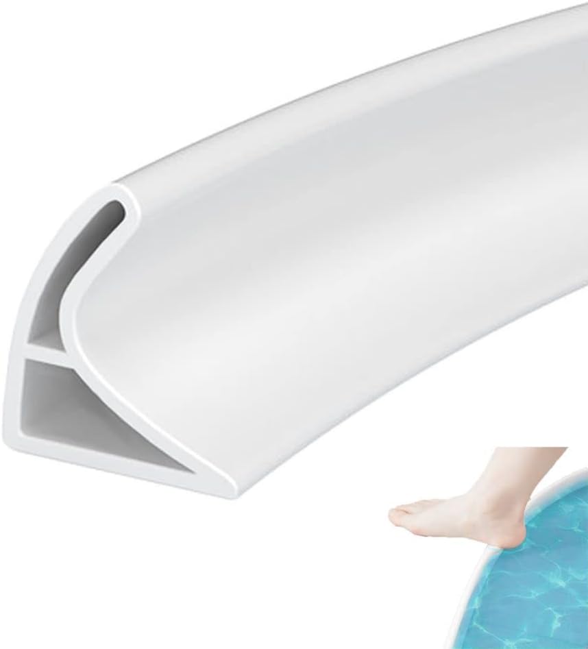 Detalle de Zayejod mk09 opvouwbare douchedrempel van TPE, 2 m, wit