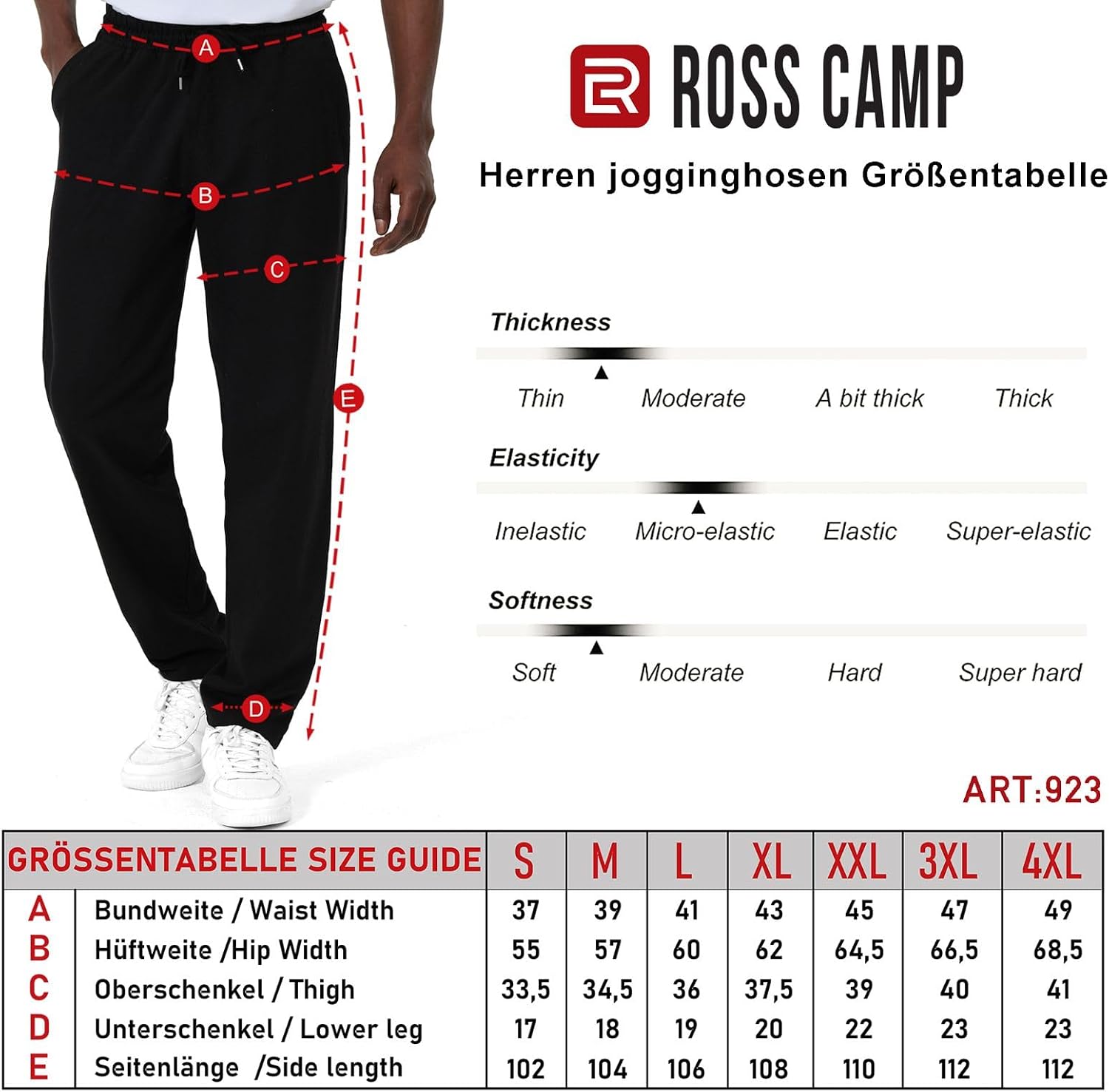 Thumbnail 6 de ROSS CAMP Pantaloni da Jogging da Uomo: pantaloni sportivi in cotone, versatile e confortevoli