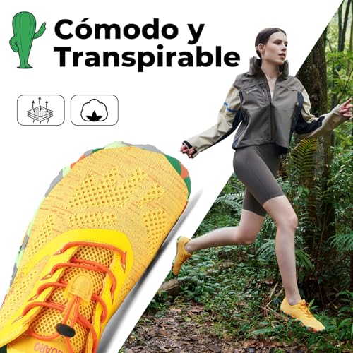 Thumbnail 1 de SAGUARO zapatillas barefoot minimalistas de trail con cinco dedos, suela de cero caída y parte transpirable