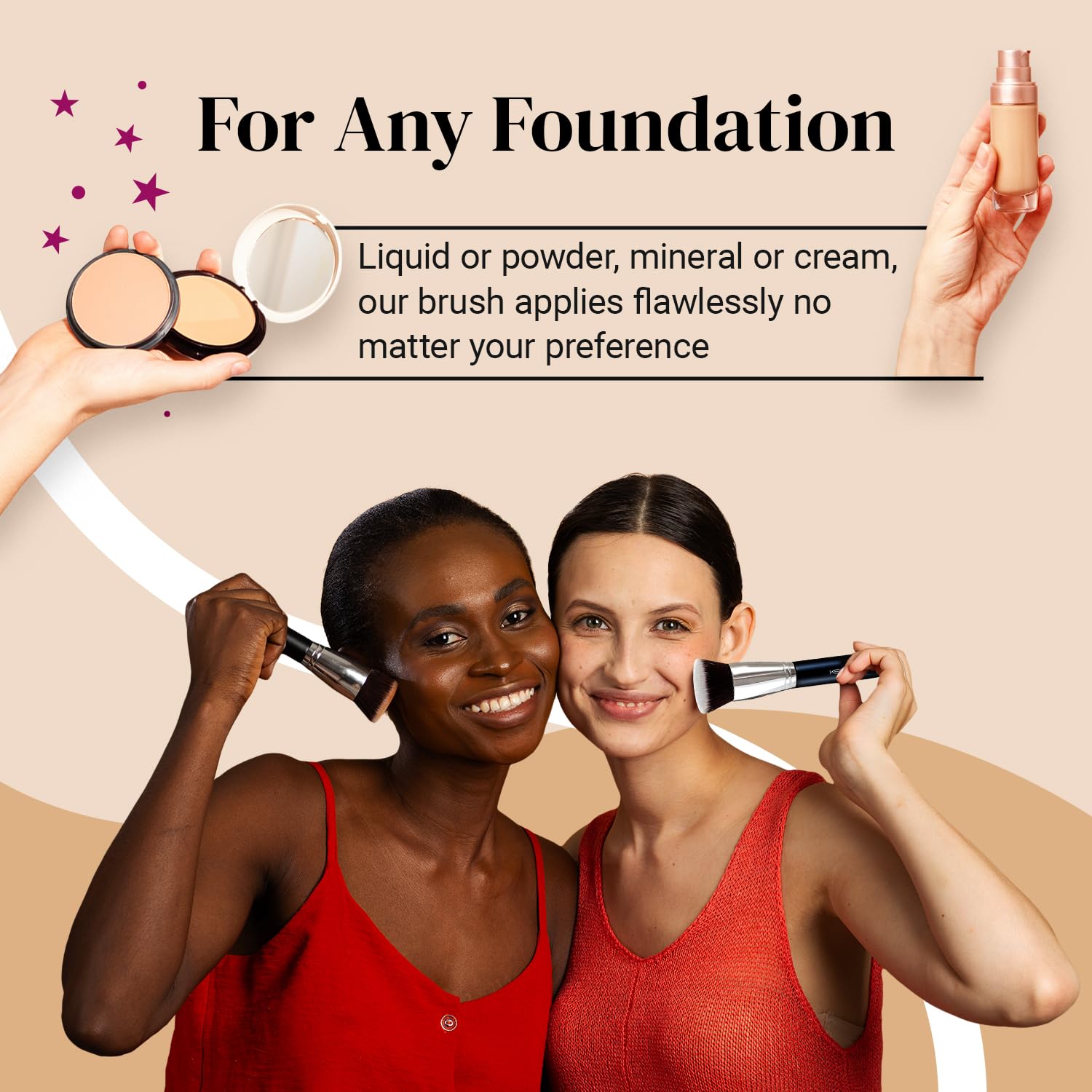 Thumbnail 4 de KESHIMA Kabuki-Foundation-Pinsel mit 4 cm
