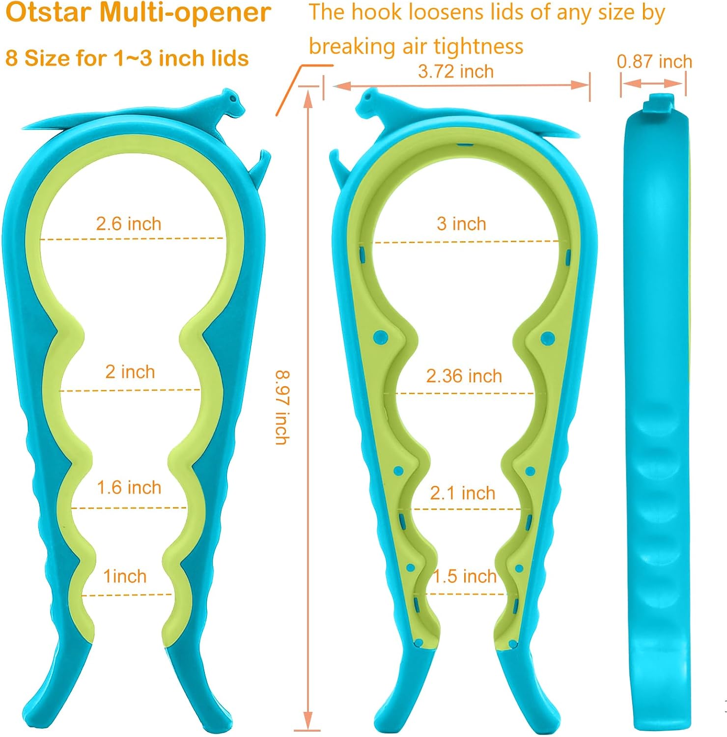 Thumbnail 1 de Otstar 6-in-1 Jar Opener – Blue for Weak Hands, Seniors with Arthritis and Anyone with Low Strength