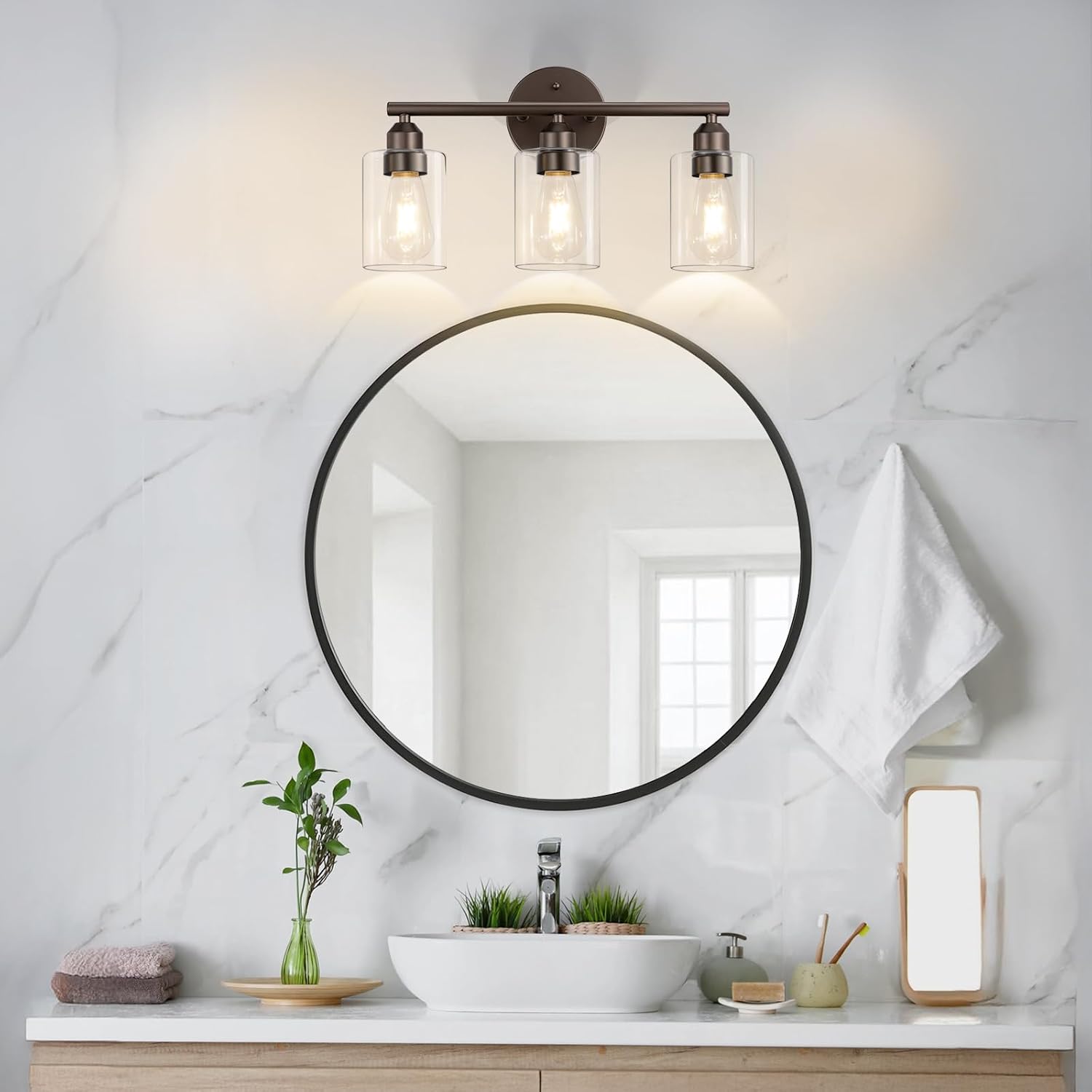 Detalle 2 de Percantis 3-Light Bathroom Vanity Light, 17.3-Inch