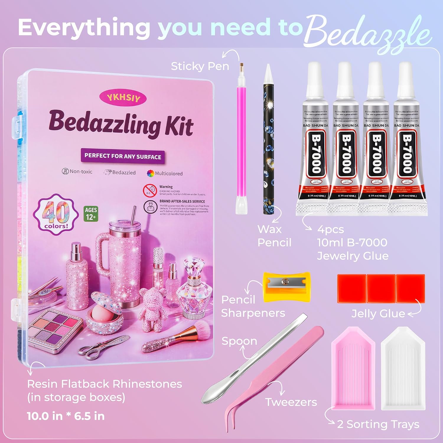 Detalle de Bedazzling Kit 40000Pcs 40 Colors Resin Jelly Rhinestones – All‑In‑One DIY Bedazzling Set