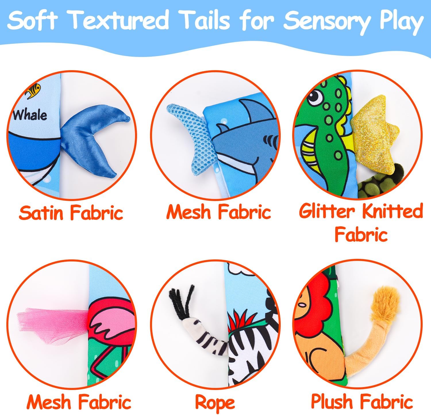 Thumbnail 6 de 2PCS Baby Sensory Books for Tummy Time (0–6 Months) — Crinkle & Touch-and-Feel Travel Soft Books