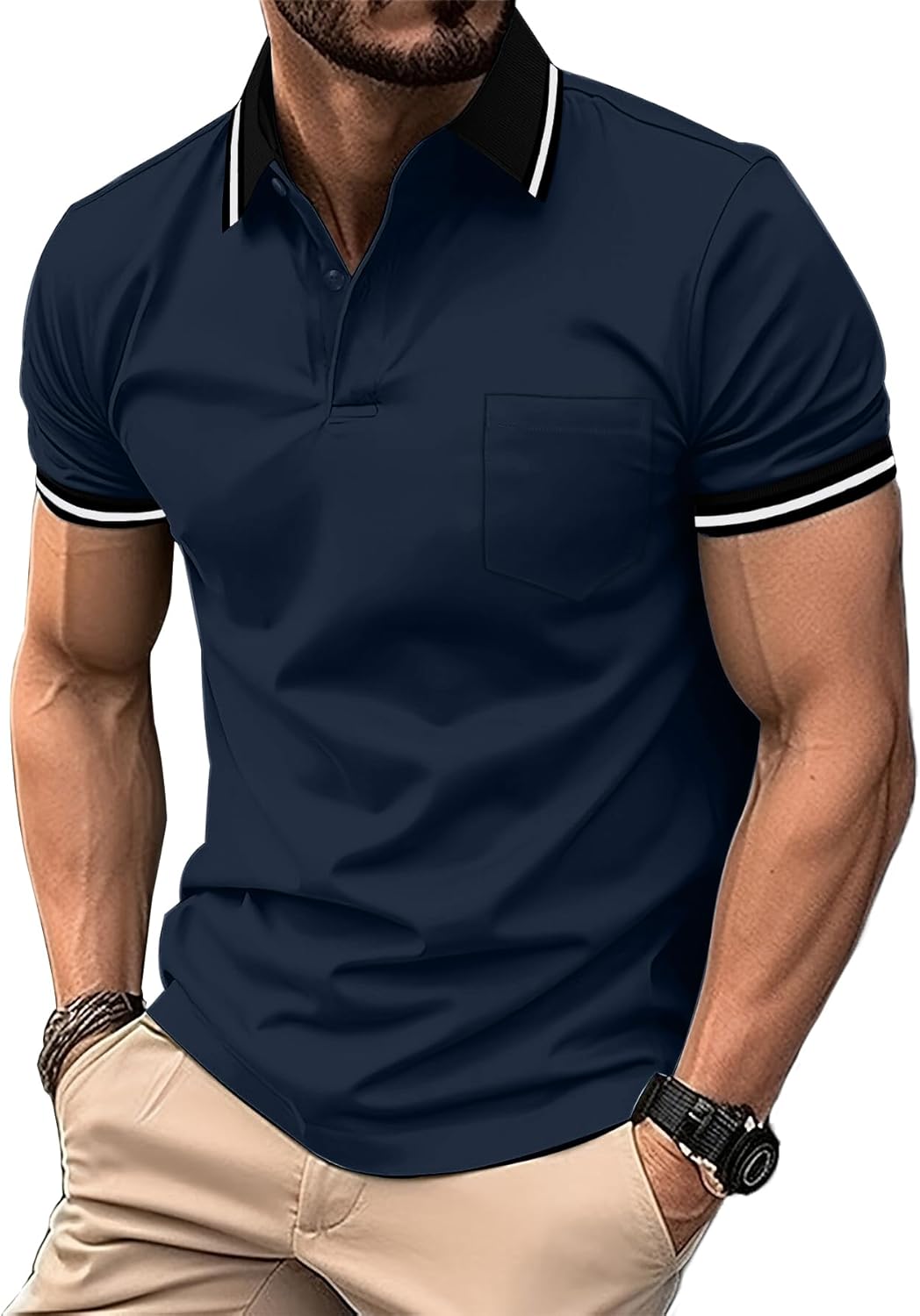 Thumbnail 1 de JACKETOWN Confezione da 5 polo da uomo a maniche corte: leggeri, traspiranti e comodi