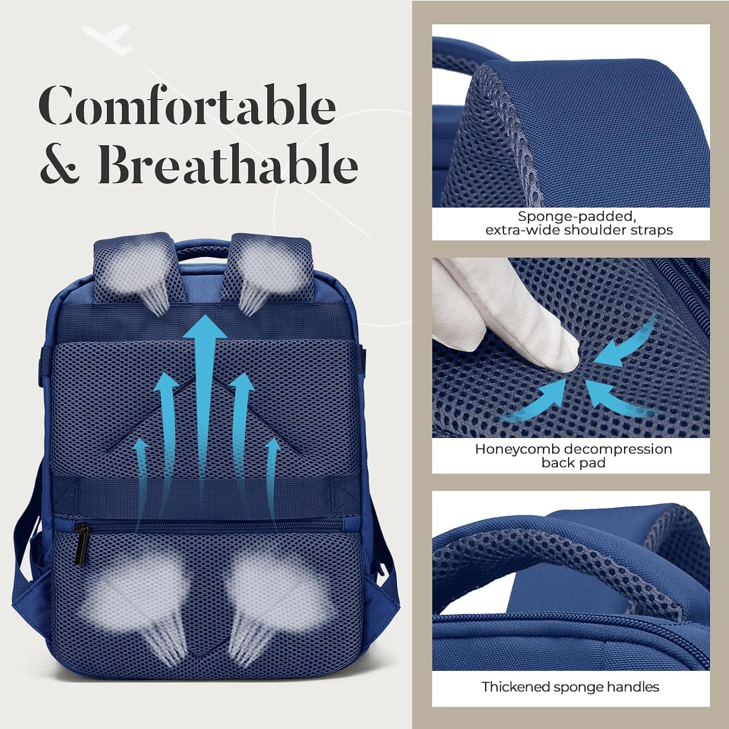 Thumbnail 6 de ZHXX Easyjet Cabin Bag 45x36x20 underseat backpack