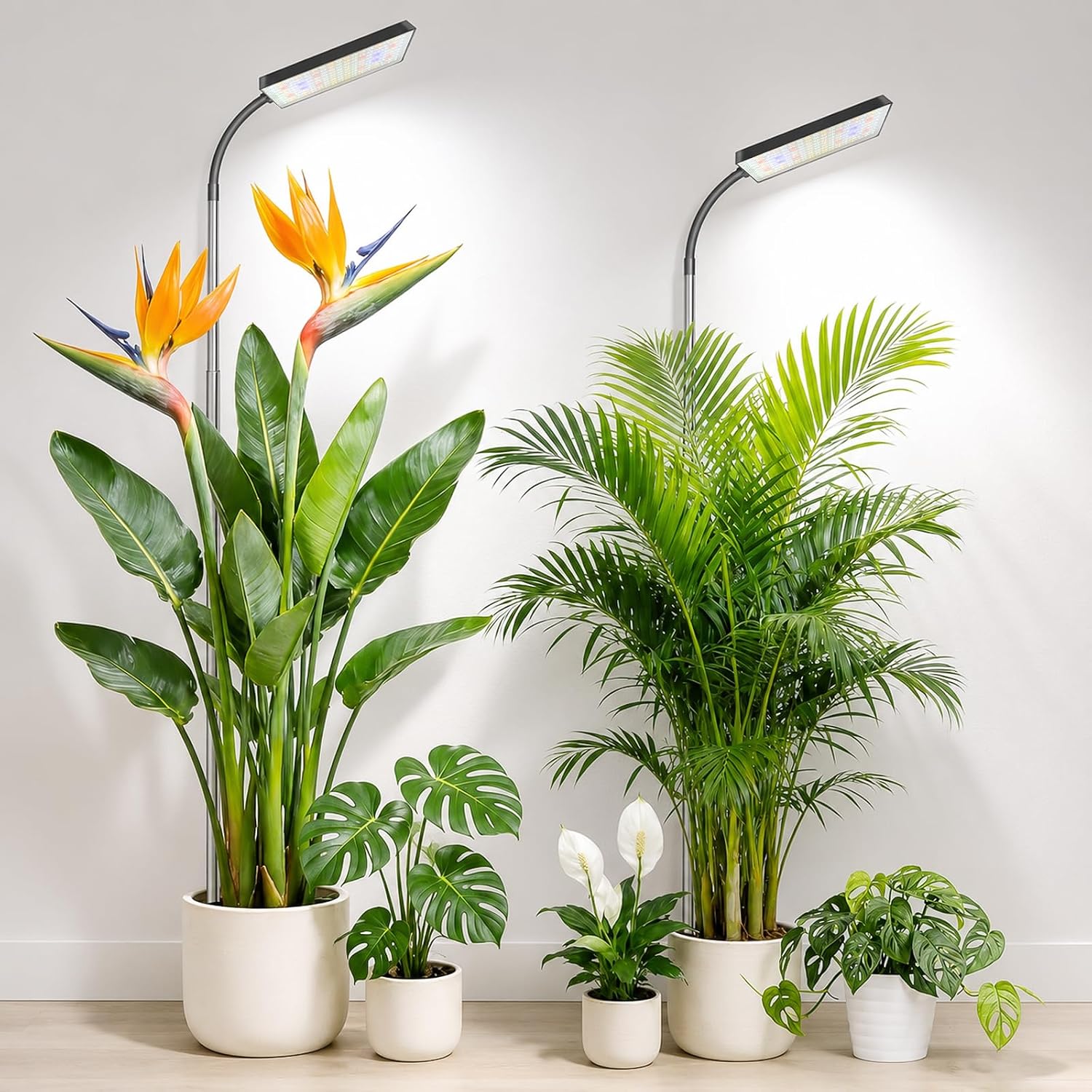 Detalle de Eurbolan Full Spectrum Grow Lights, 306 LEDs, Adjustable Height, 2-Pack