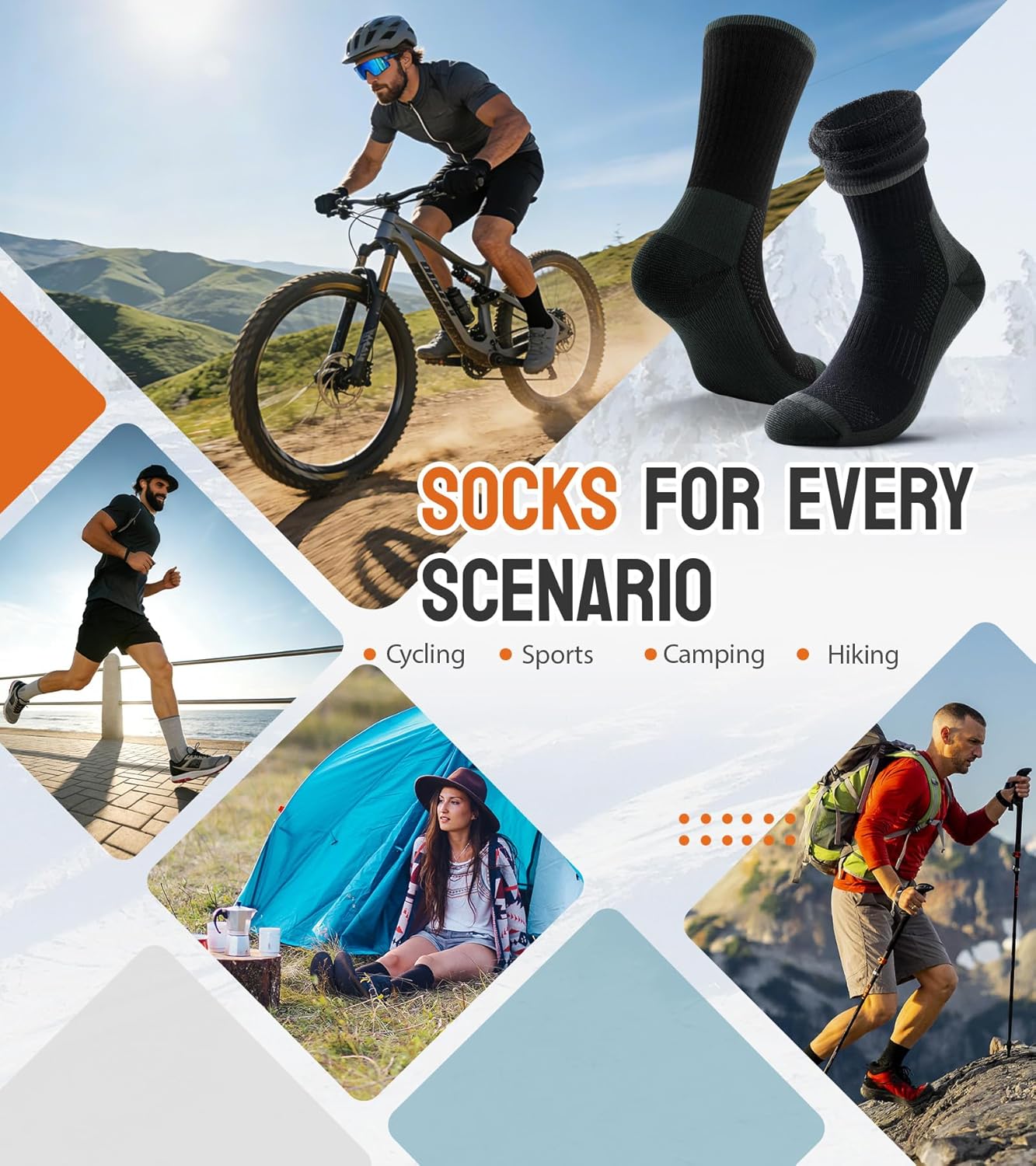 Thumbnail 5 de TANSTC Merino Wool Thermal Socks 3 Pairs