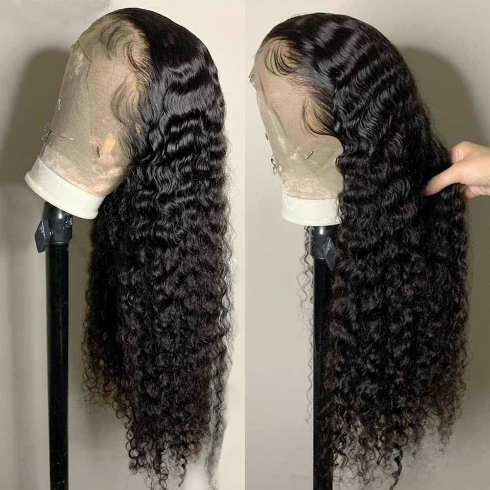 Detalle 2 de Gureimi Deep Wave Lace Front Wig (13x4 HD) – 200% Density, 100% Human Hair