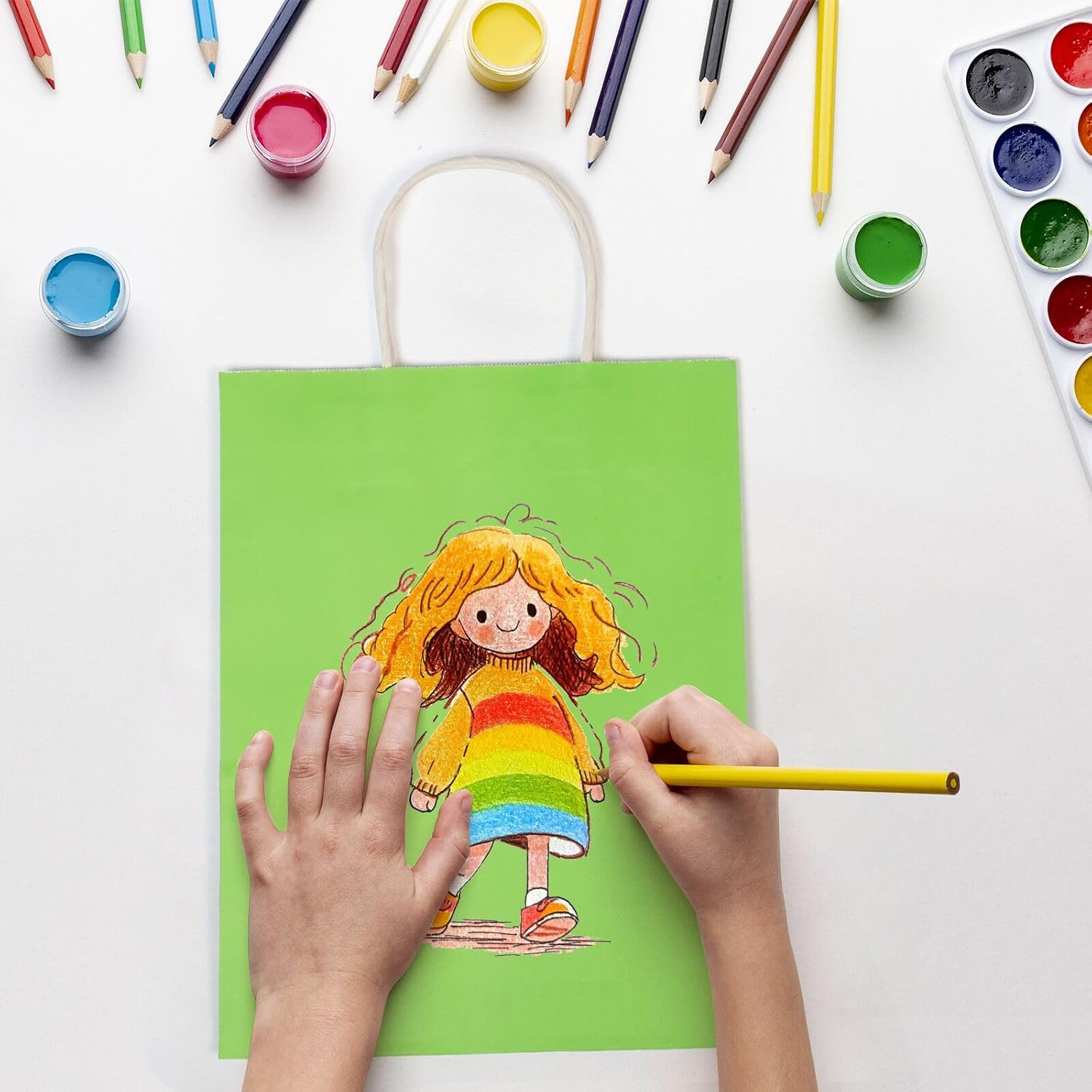 Thumbnail 3 de Medium Kraft Gift Bags with Handles (27x20x12 cm) – 20 Pcs in 10 Colours