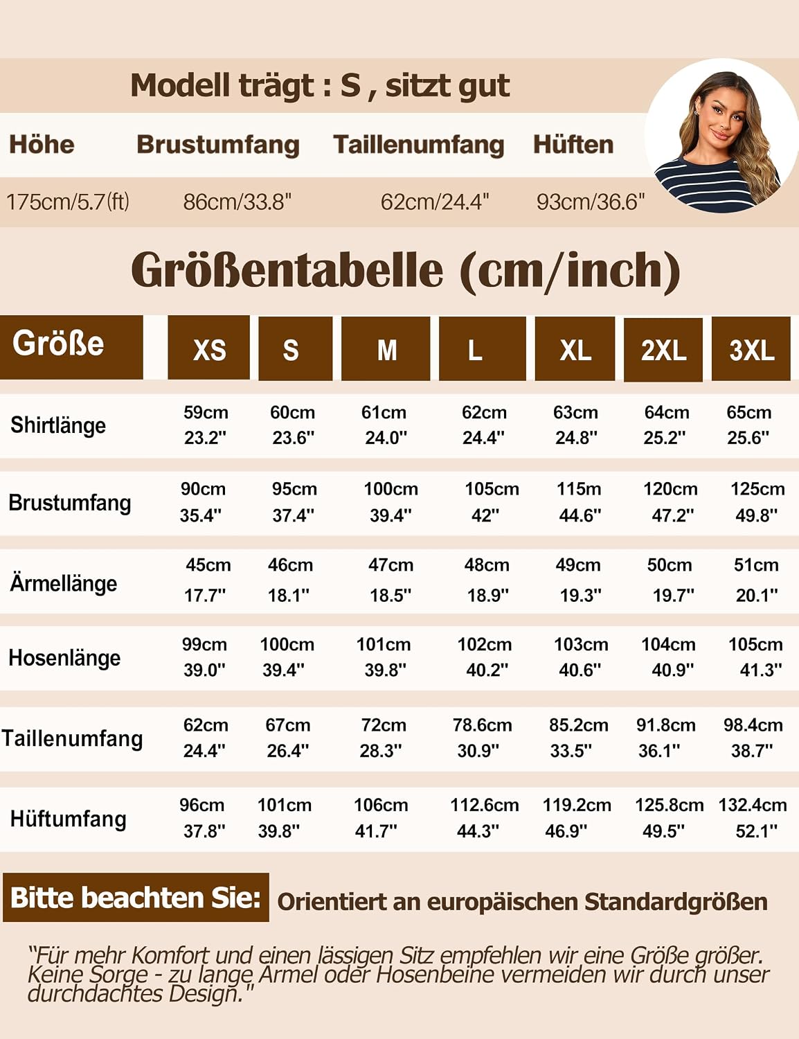 Thumbnail 5 de Bresdk Damen-Schlafanzug mit Baumwolle