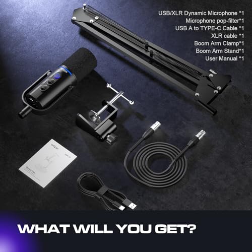 Thumbnail 7 de Ortizan USB XLR Dynamic Microphone with Boom Arm: A practical desk top kit for streaming and recording