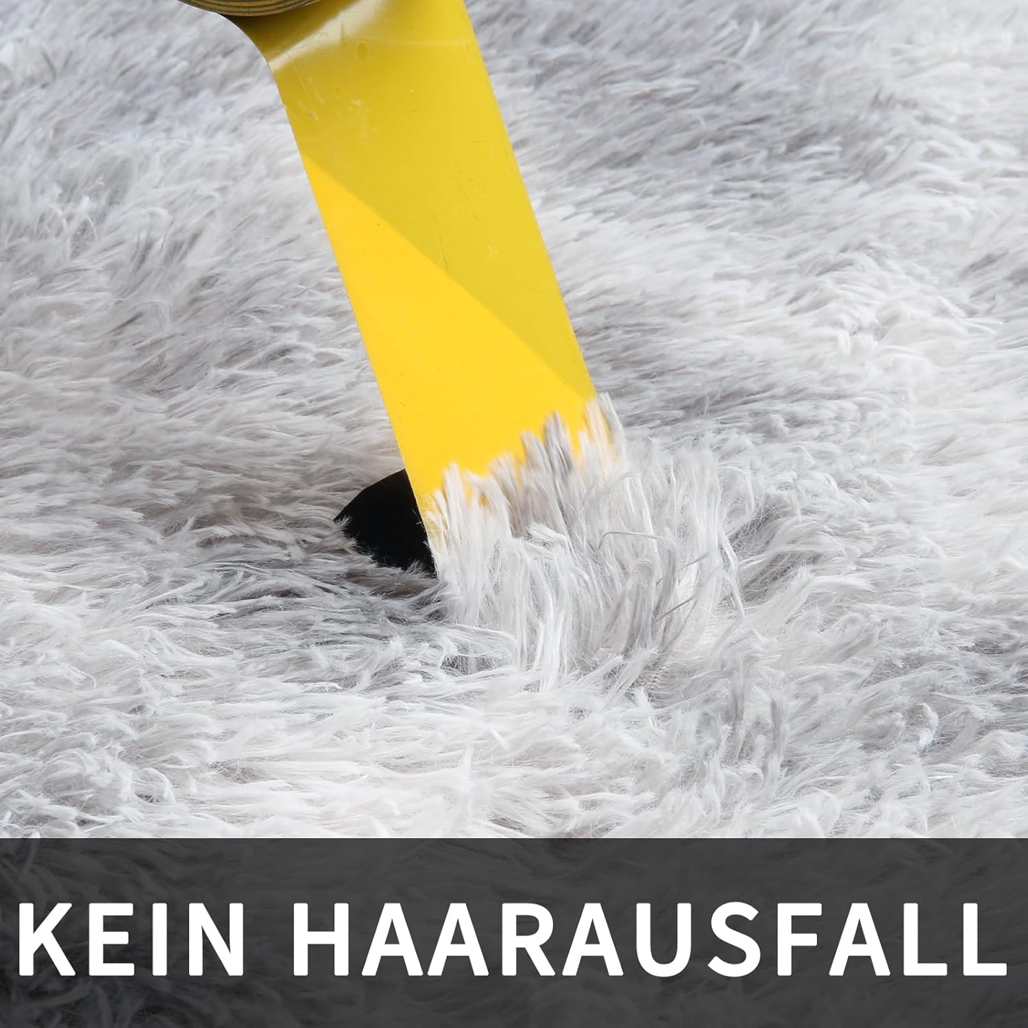 Thumbnail 4 de Sour Lemon Hochflor Teppich in Grau (240 x 340 cm) – waschbar, rutschhemmend, extra groß für Wohnzimmer & Schlafzimmer