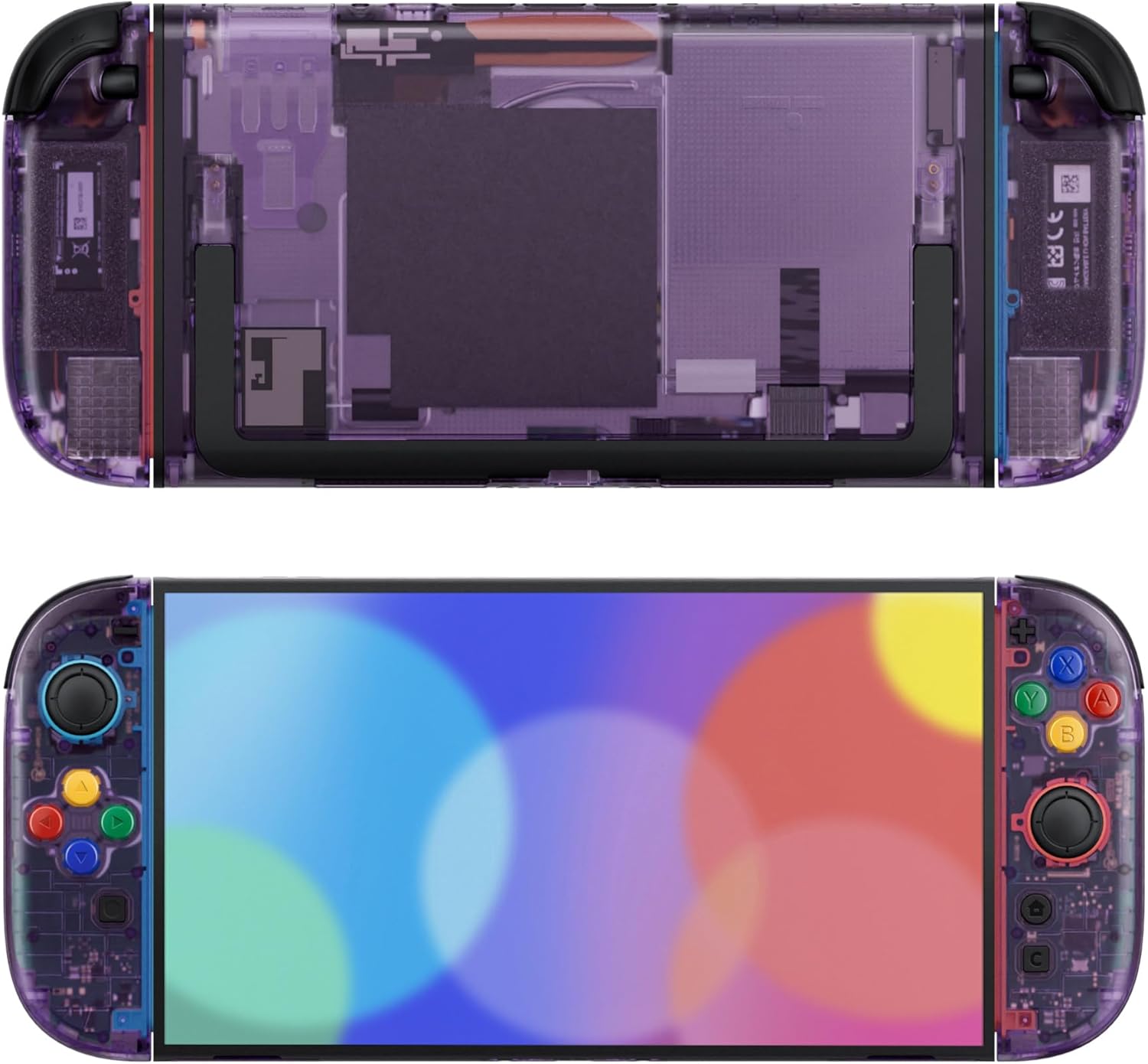 Imagen de eXtremeRate DIY-Ersatz Shell Set für Nintendo Switch 2 – Transparent Lila, Joy-Con & Konsole en OfertitasTOP