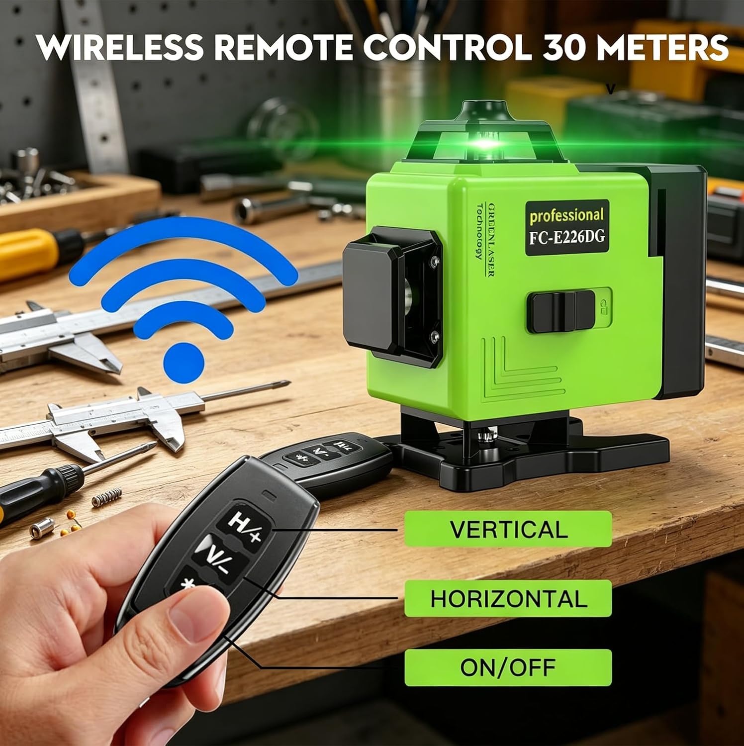 Thumbnail 6 de Livella Laser 4D Verde 360° Autolivellante con 16 linee e luminosità regolabile