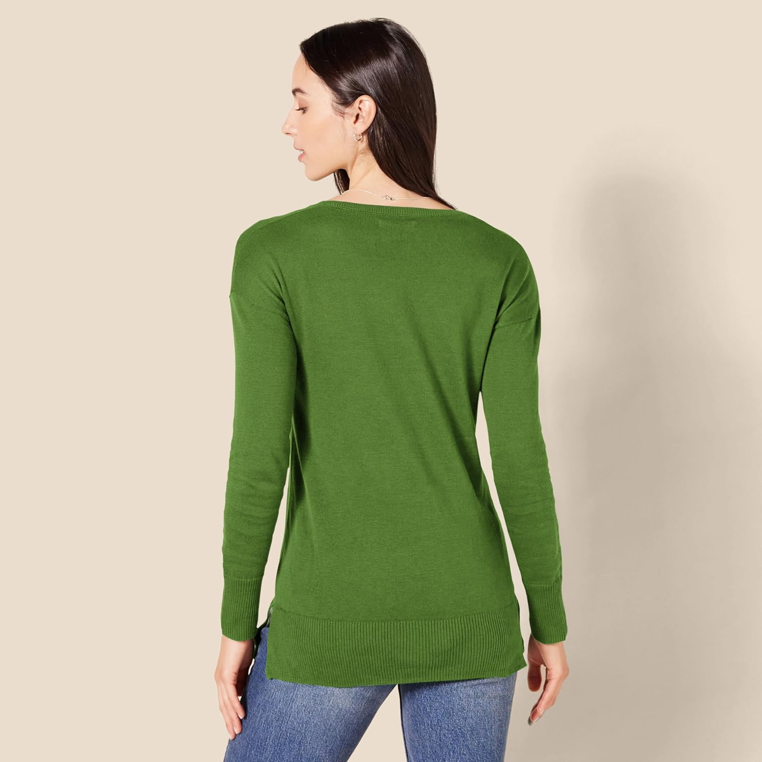 Thumbnail 1 de Amazon Essentials Damen leichter Tunika-Pullover mit V-Ausschnitt und langen Ärmeln (auch in Übergröße)