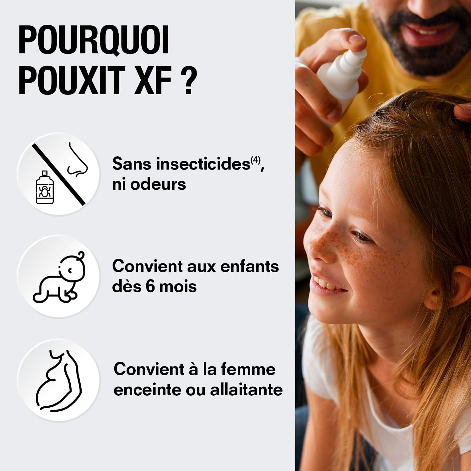 Detalle de Pouxit XF Lotion Anti-Poux et Lentes – Traitement en 15 minutes, dès 6 mois, 200 ml