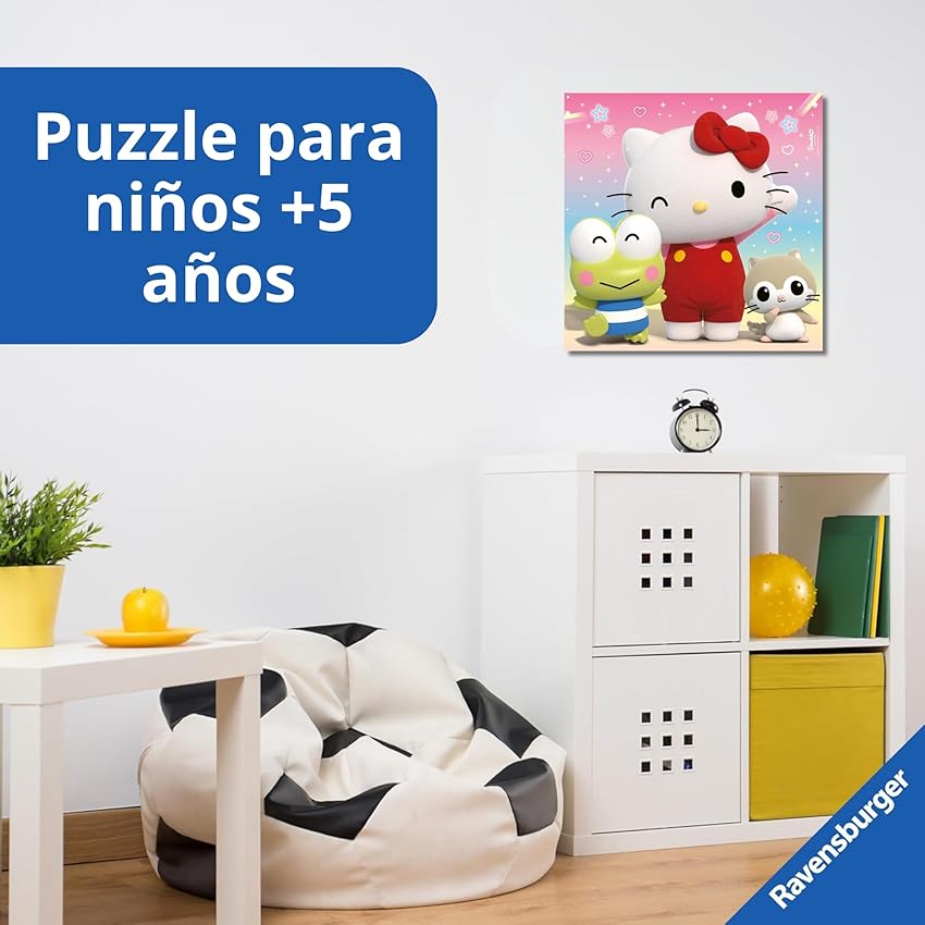 Detalle de Ravensburger Hello Kitty Pack de 3 puzzles 49 piezas 21×21 cm