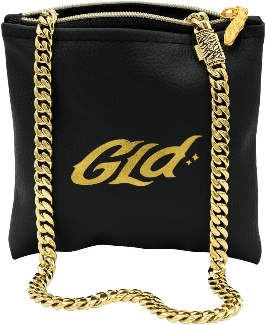 Detalle de GLD Micro Cuban Link Chain (Gold-Plated) with Snatch-Proof Clasp + Travel Pouch