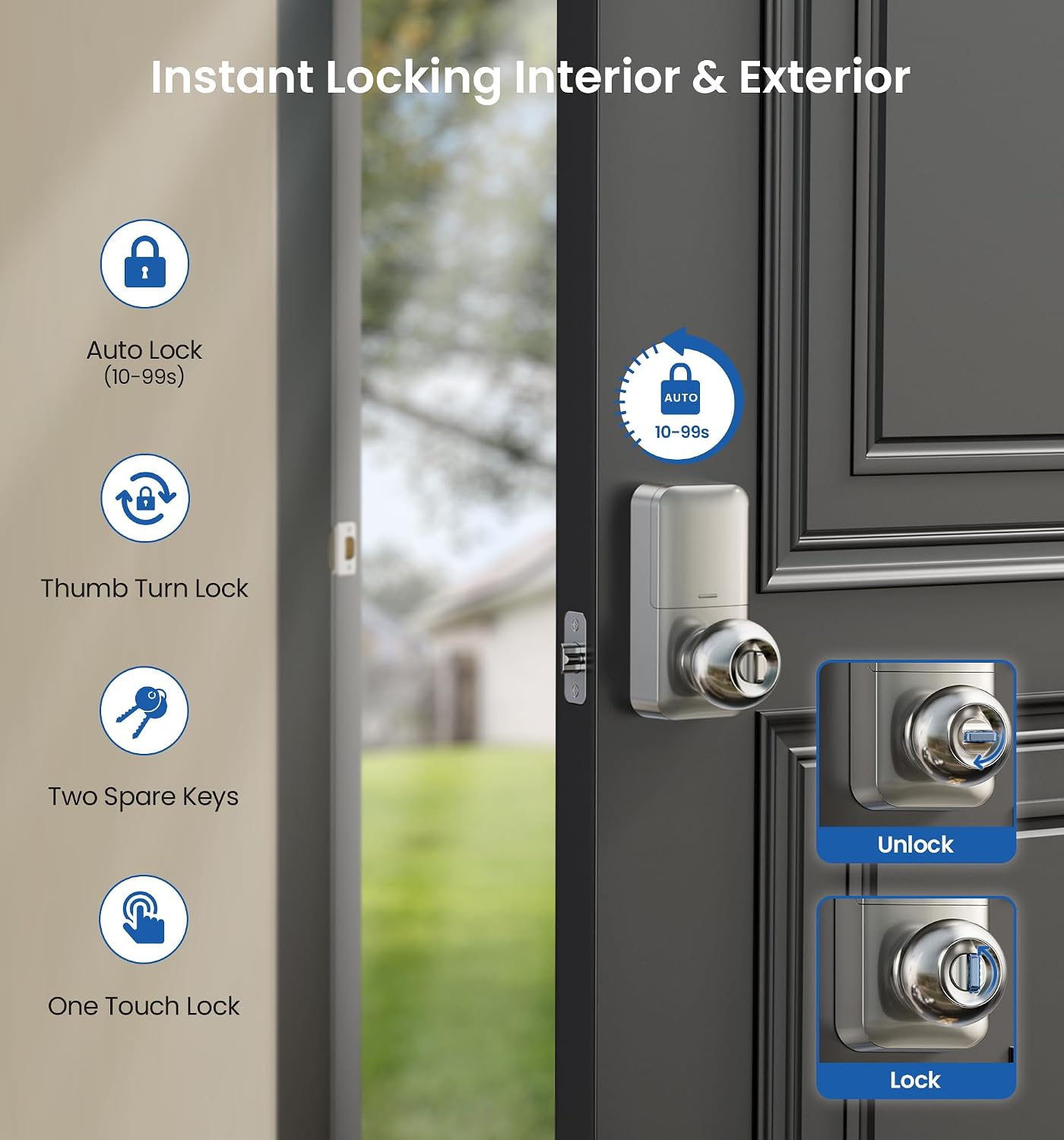 Detalle 2 de Veise Keypad Door Knob, KS03