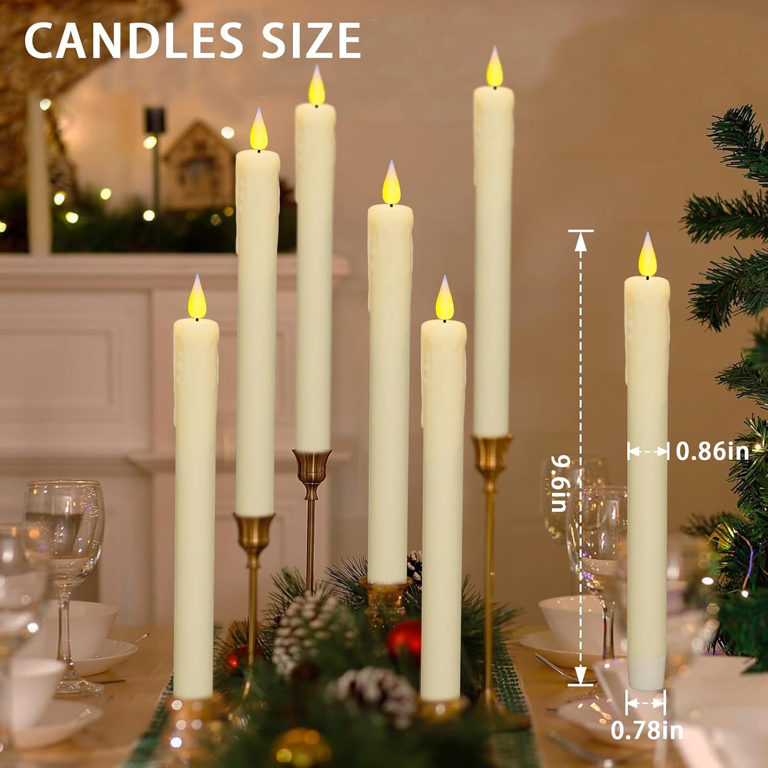 Detalle 2 de KSWING LED Taper Candles 9.6" ⚡