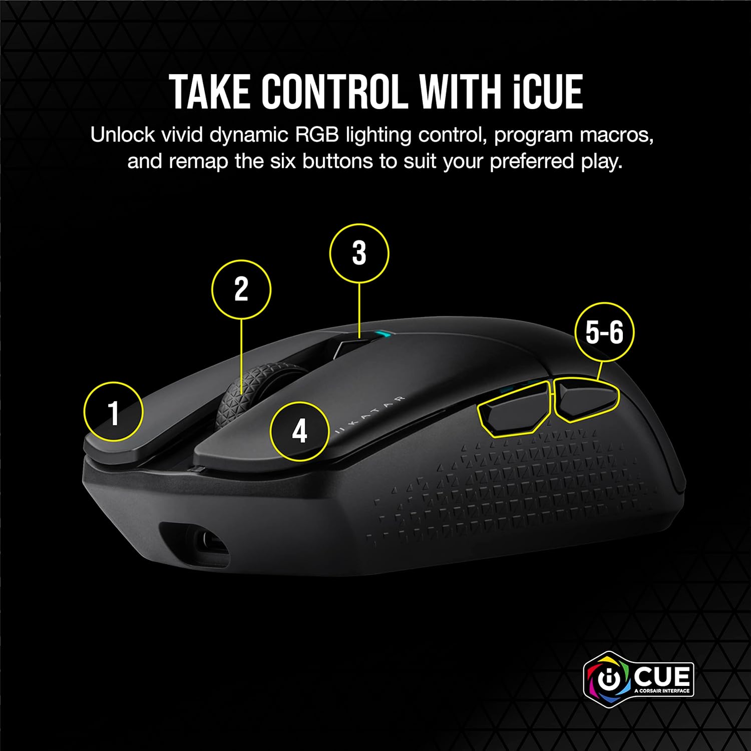 Thumbnail 3 de Corsair KATAR ELITE Wireless 10,000 DPI gaming mouse