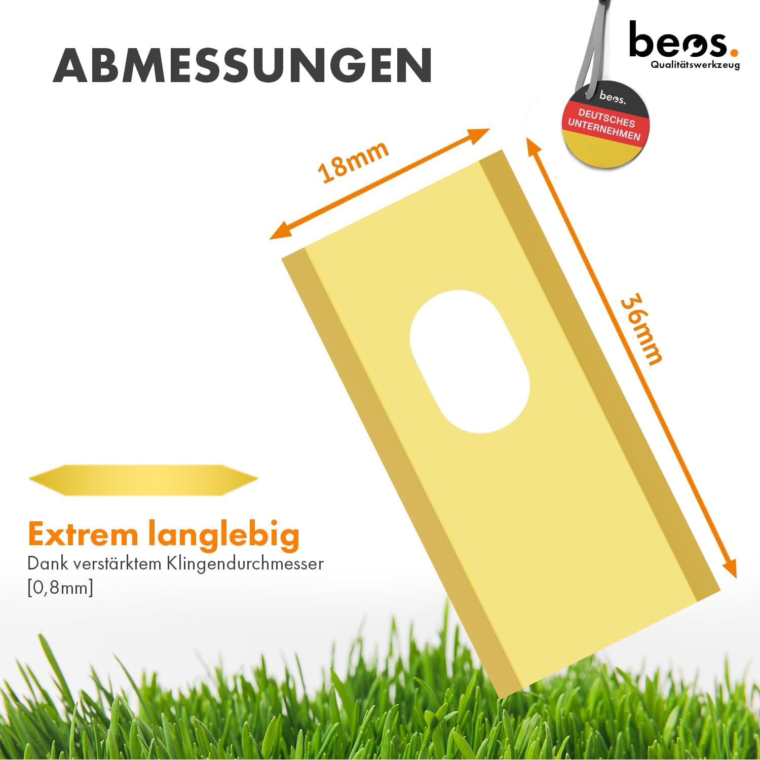 Detalle 2 de BEOS 30x Premium Titan Ersatzmesser & Schrauben – kompatibel mit Dreame-Mährobotern