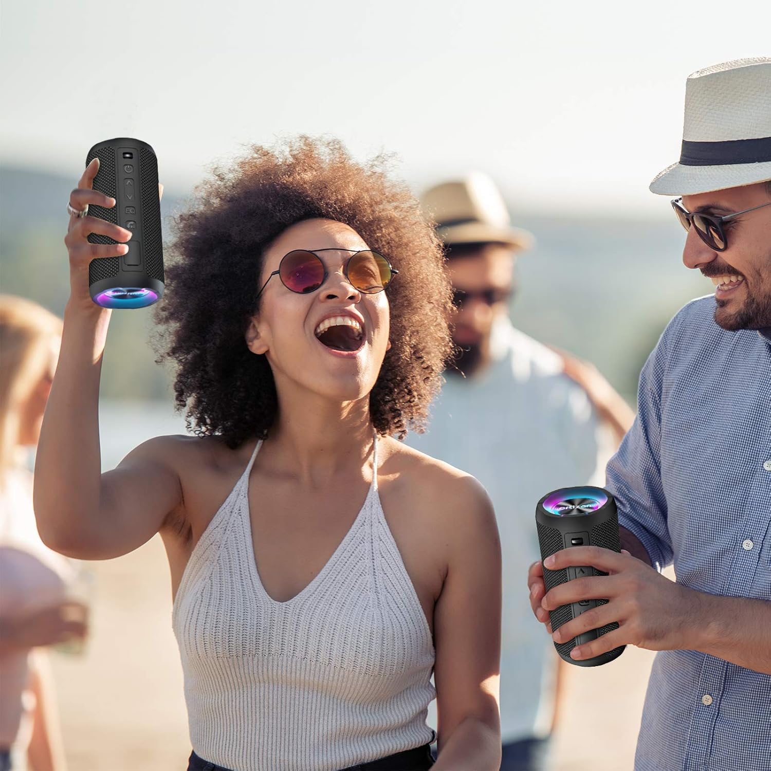 Thumbnail 6 de Ortizan X10P Altavoz Bluetooth Portátil Rosa con Luz LED 🎶