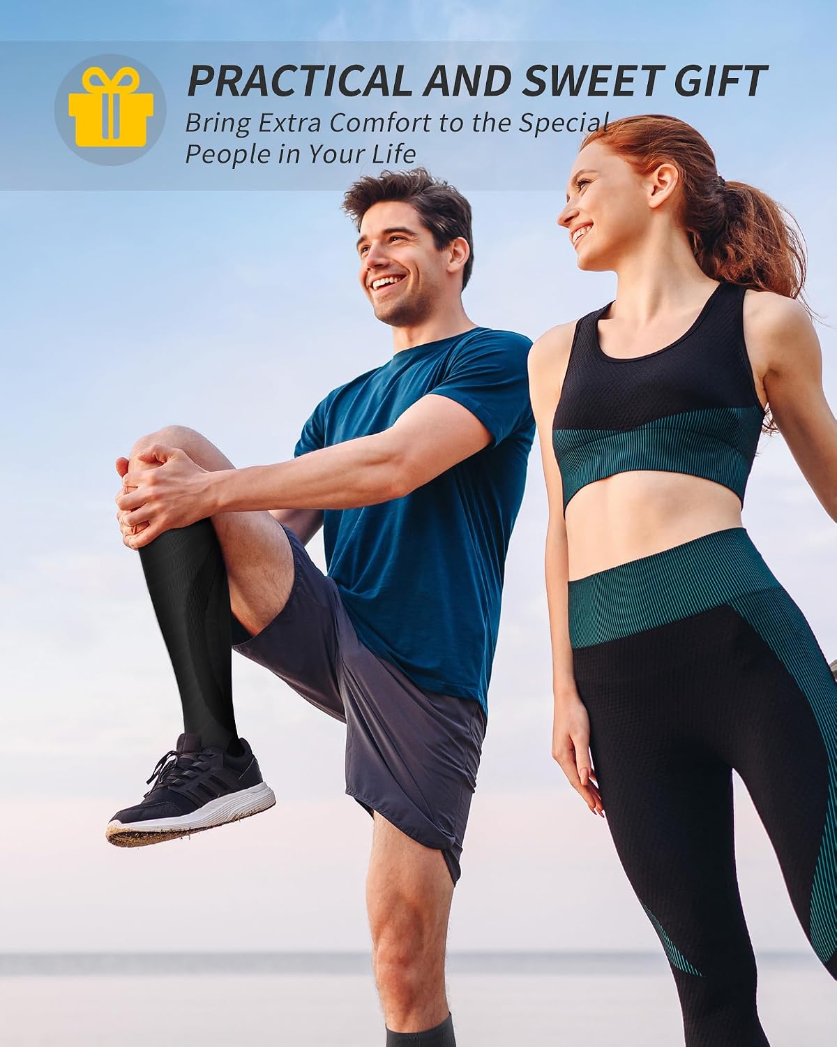 Thumbnail 6 de CAMBIVO CS11 Compression Socks, 20–30 mmHg Knee-High, 3 Pairs