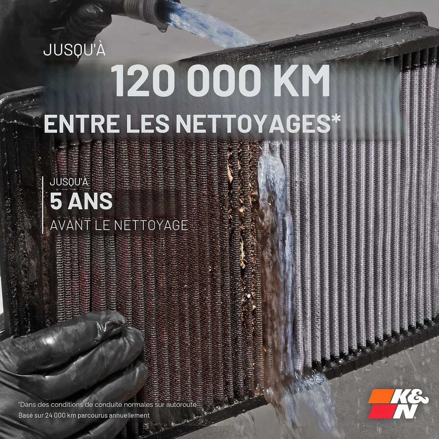 Thumbnail 4 de K&N Filtre à air de remplacement 2 pièces pour Mercedes