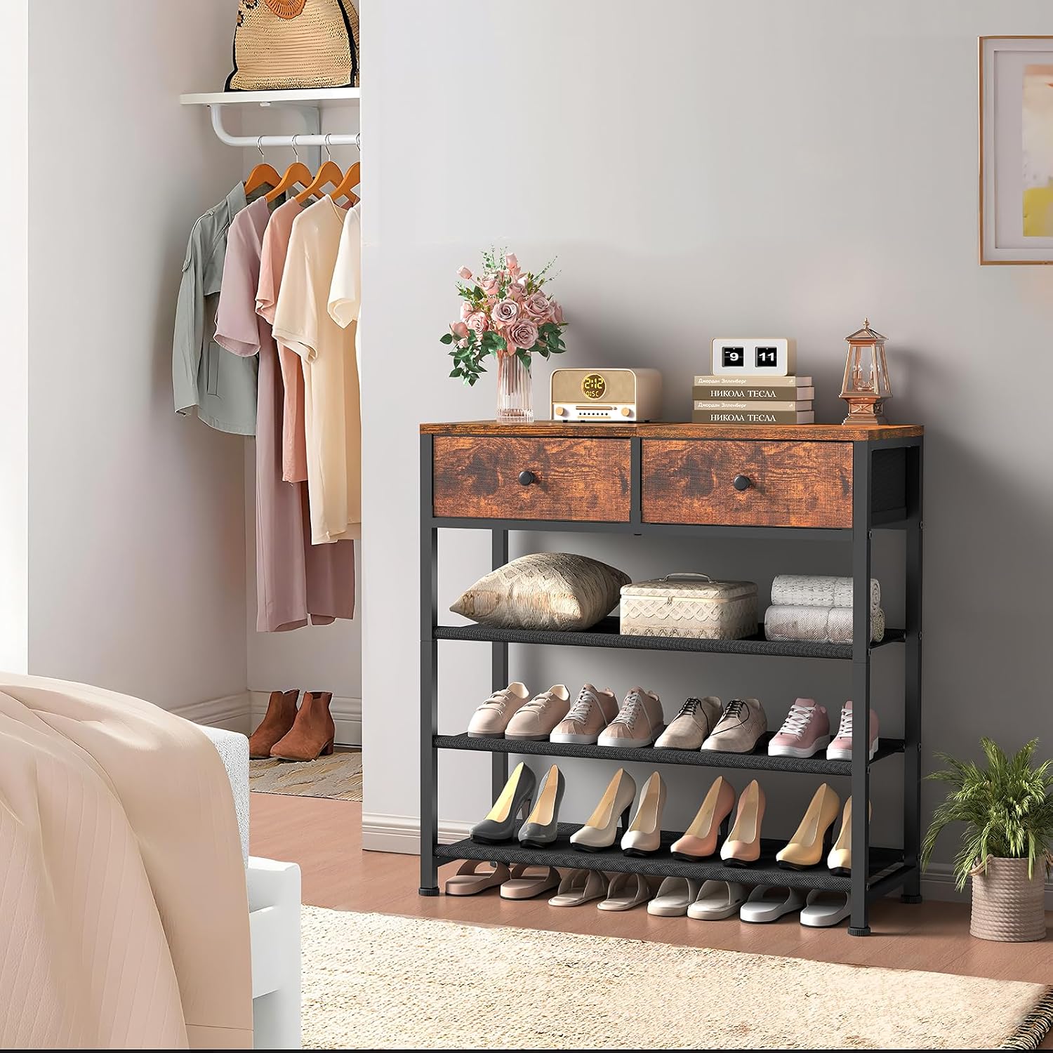 Thumbnail 3 de USIKEY 4-Tier Shoe Rack