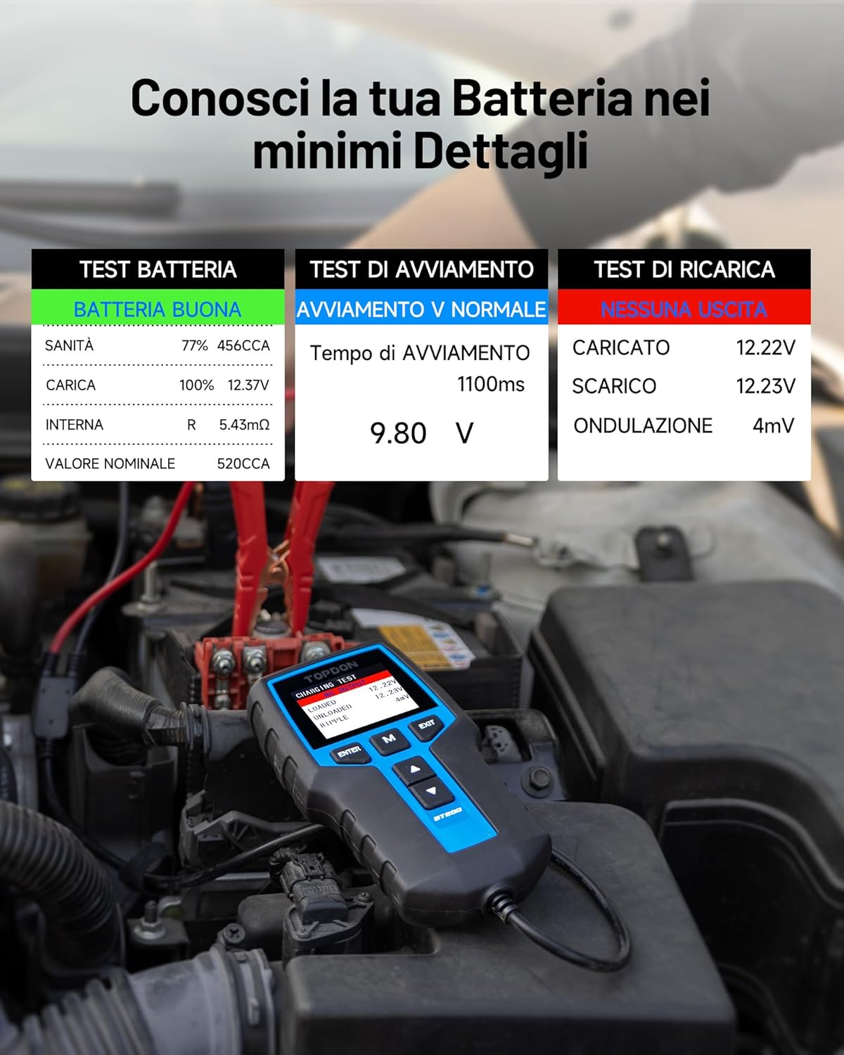 Thumbnail 2 de TOPDON BT200 tester batteria 2,4 pollici
