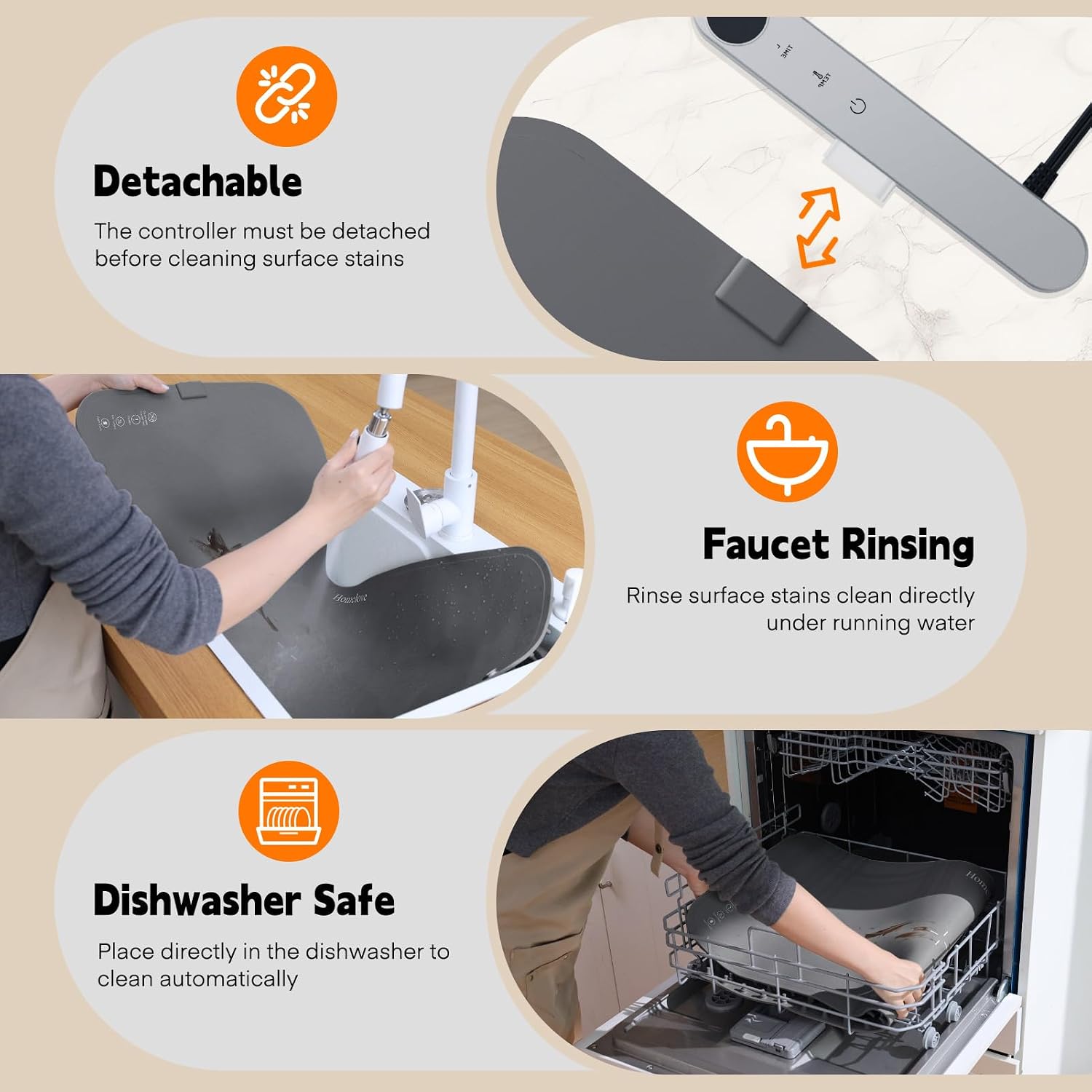 Detalle 2 de Homelove D-2653 Electric Food Warming Mat, 7 Settings and 6-Hour Timer
