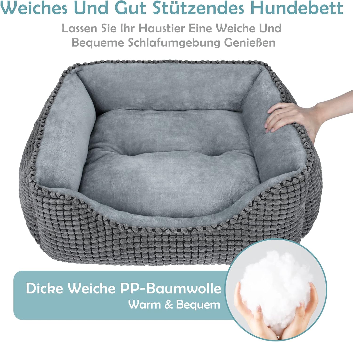 Thumbnail 3 de JOEJOY Cuccia per cani interna taglia grande XXL 106x80x23 cm, lavabile con fondo antiscivolo