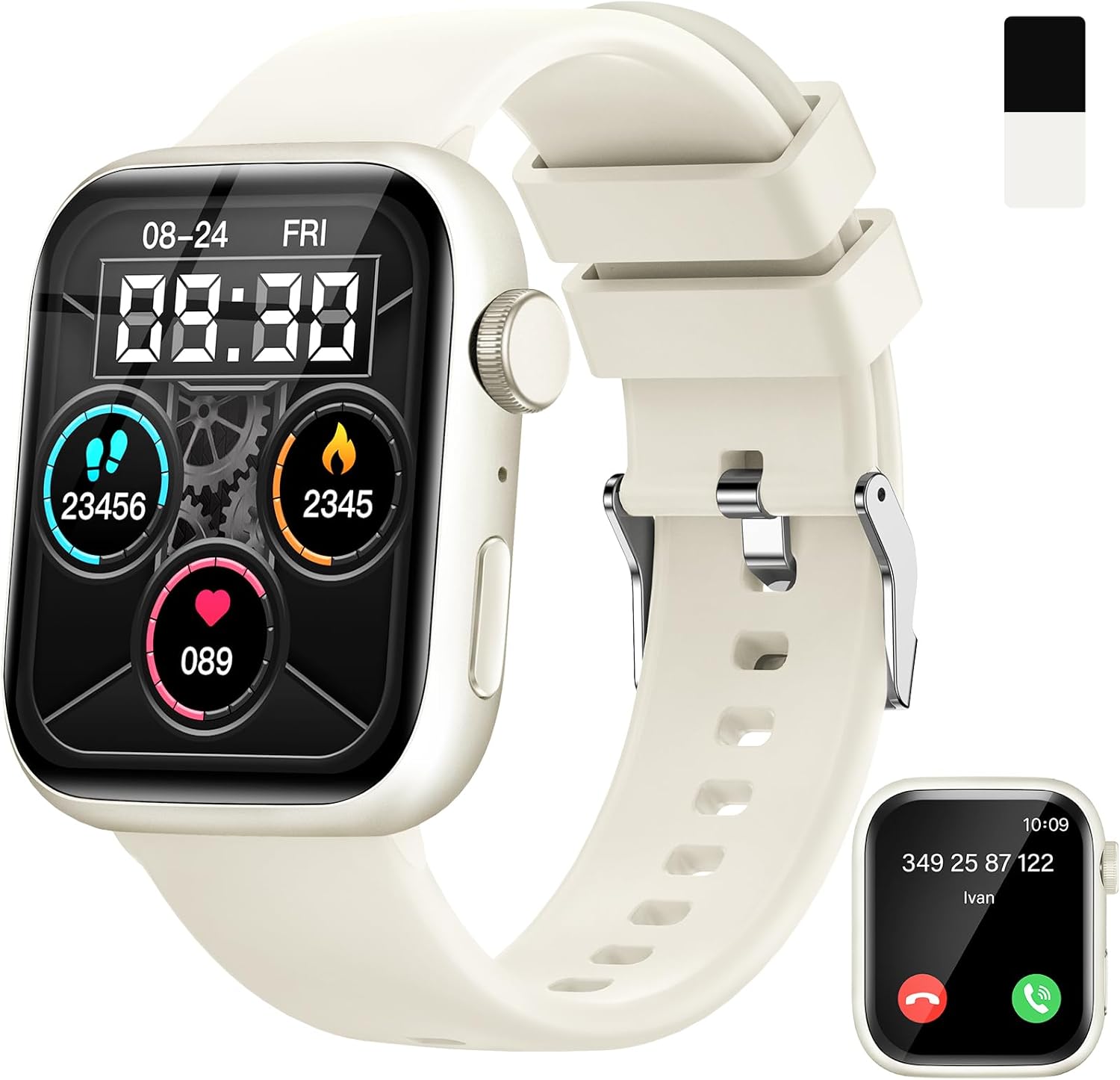 zaisia Smartwatch Uomo Donna 1,85'' – Chiamate, Salute e Sport, IP68