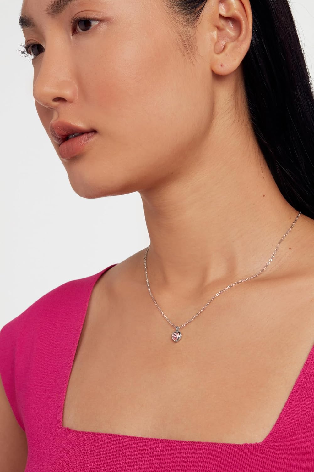 Thumbnail 2 de Ted Baker Hannela Crystal Heart Necklace 42-47cm