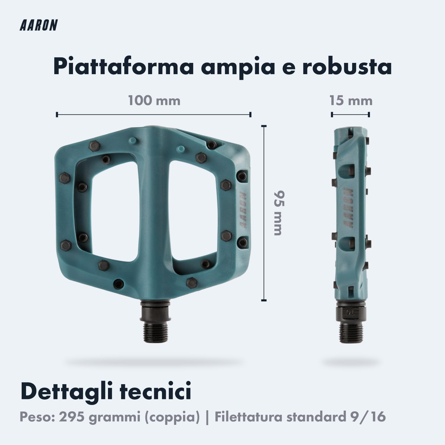Thumbnail 3 de AARON Dirt MTB Pedali in fibra di nylon ultraleggeri con cuscinetto sigillato: leggerezza, grip e versatilità per dirt e e-bike