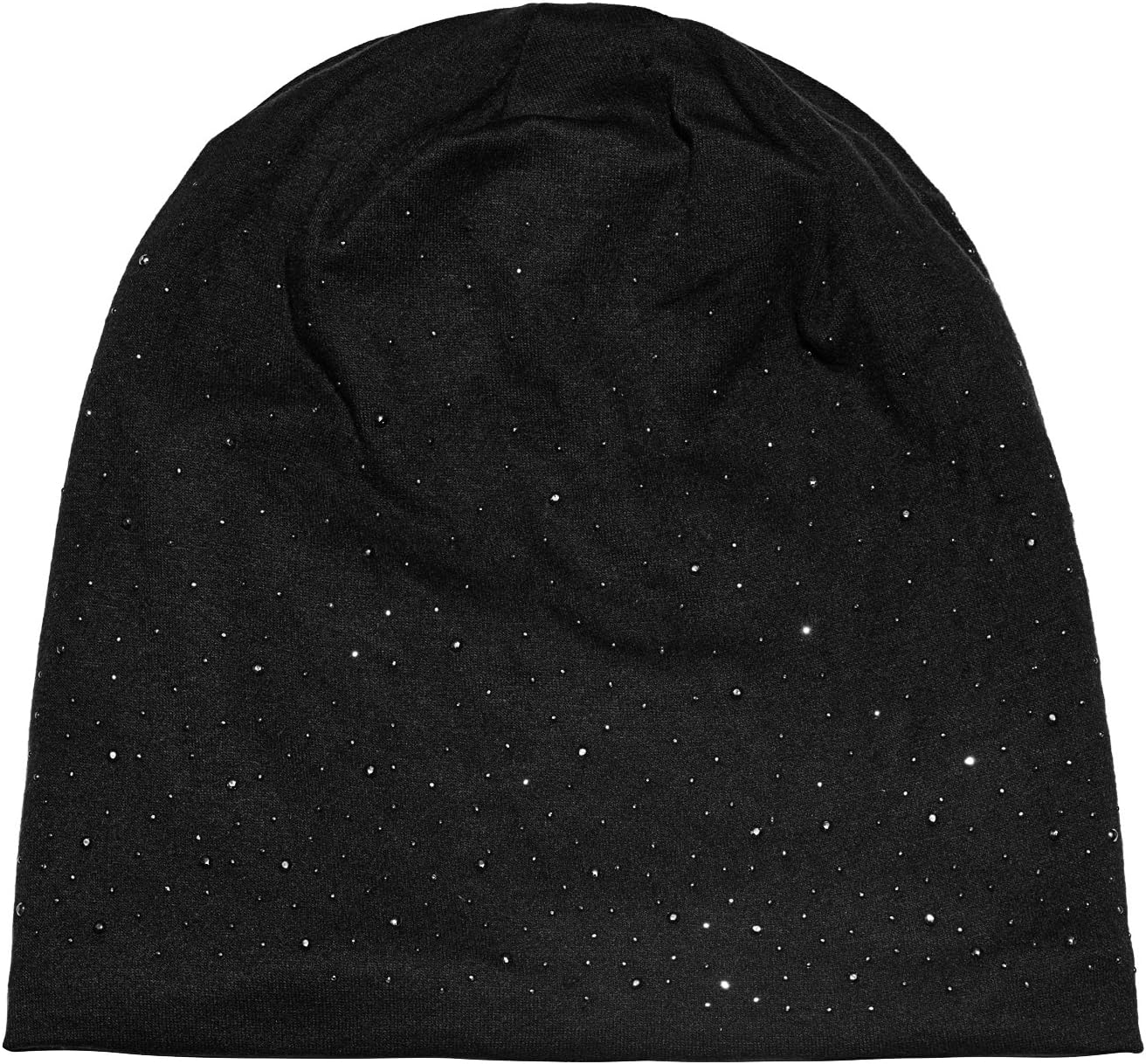 Detalle de DonDon Bonnet d'hiver Femme Slouch Beanie Souple avec Strass, Doublure Moelleuse et Chaude