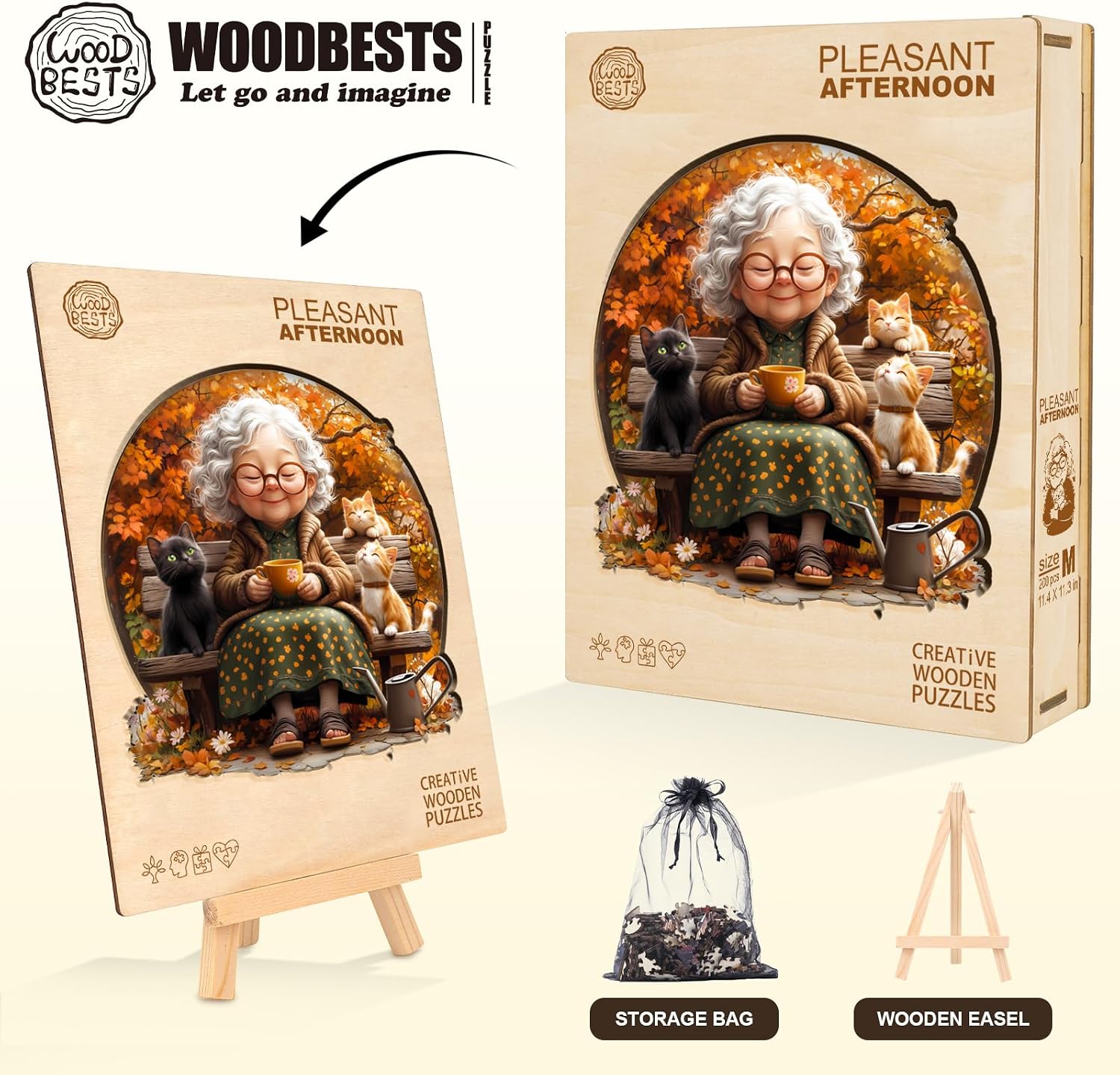 Detalle 2 de KAAYEE Wooden Jigsaw Puzzle, 17.3 × 17.2 in