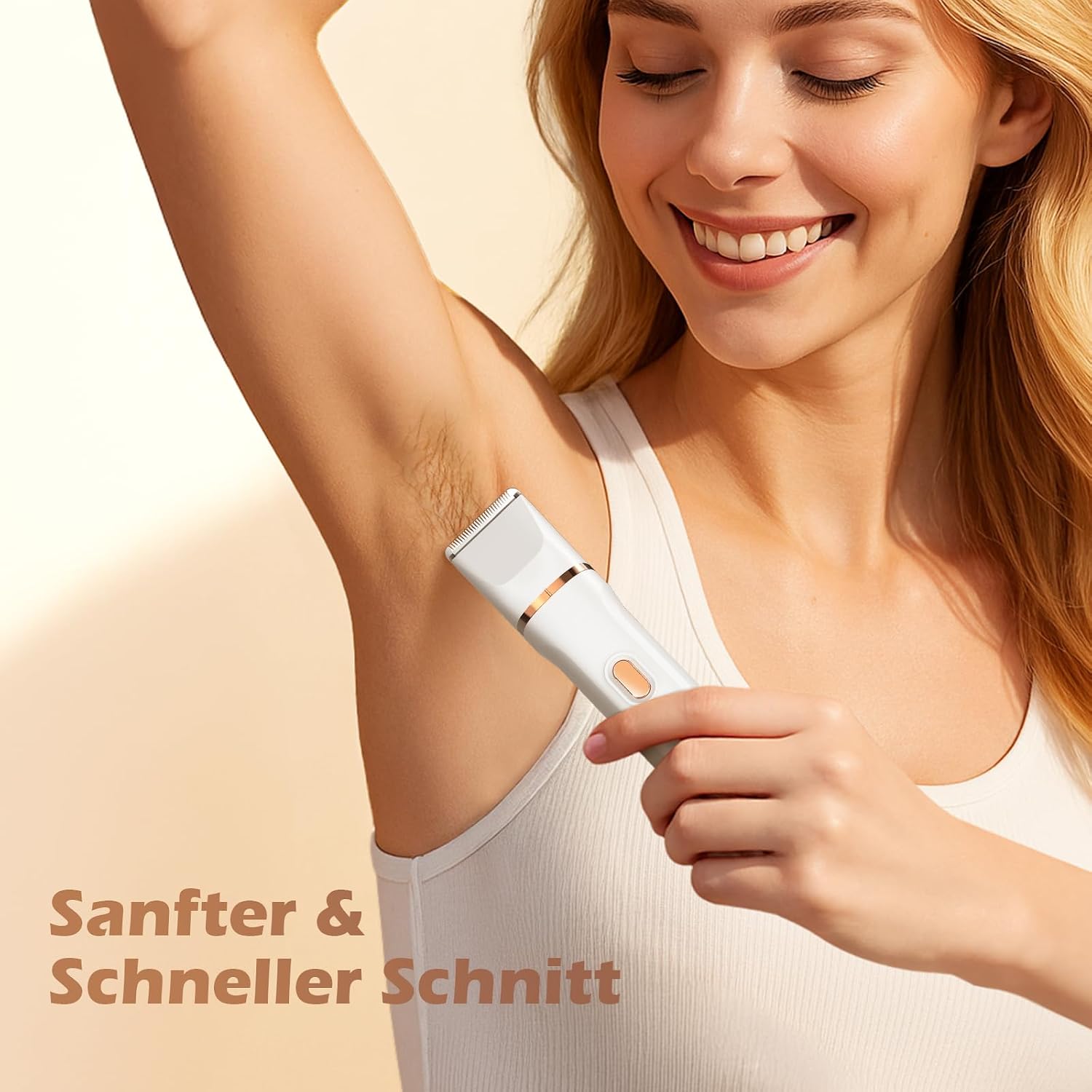 Detalle de Kotopa Intimrasierer für Frauen – 3 Aufsätze, kabellos, IPX7, 1500mAh Akku