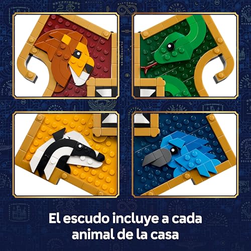 Detalle de LEGO Harry Potter Escudo de Casa de Hogwarts 76462 – Maqueta 3D y Decoración para la Habitación