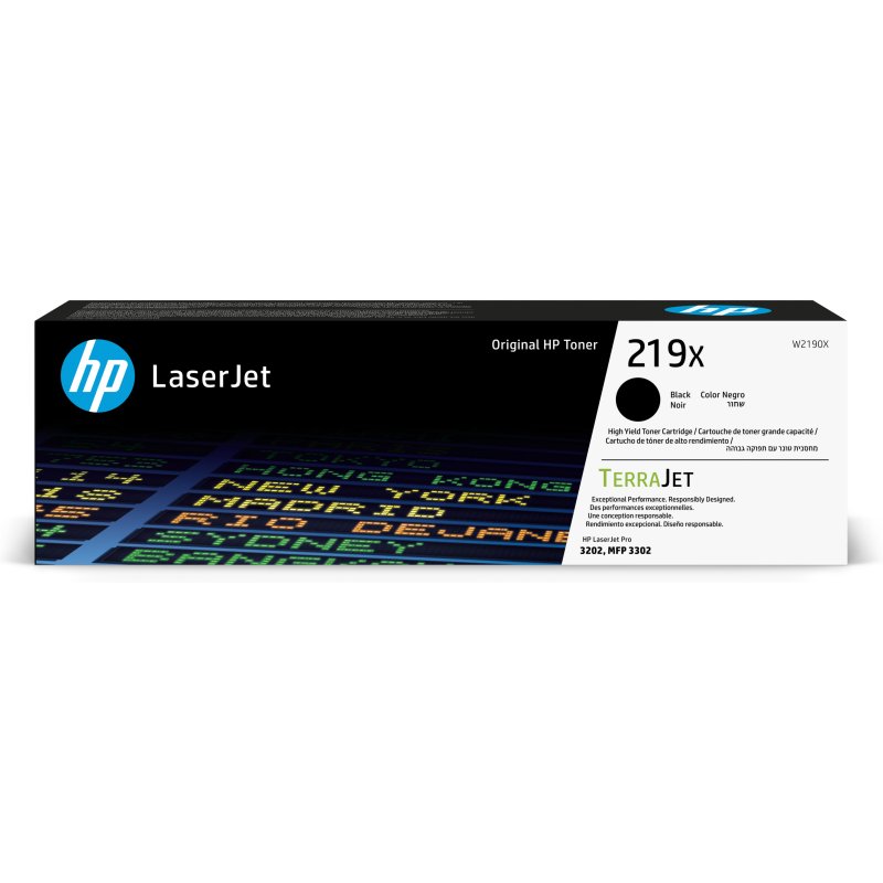 Detalle de Cartucho de Tóner HP 219X Negro Alto Rendimiento 3200 páginas TerraJet | HP