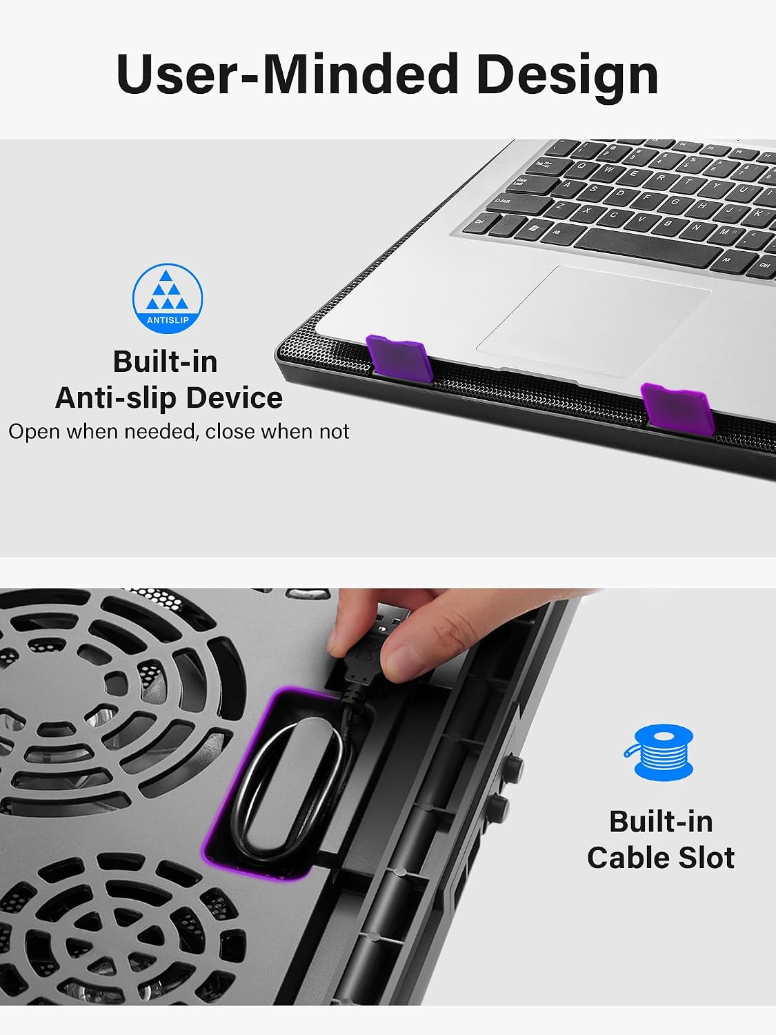 Thumbnail 4 de Kootek Laptop Cooling Pad 12-17" Stand