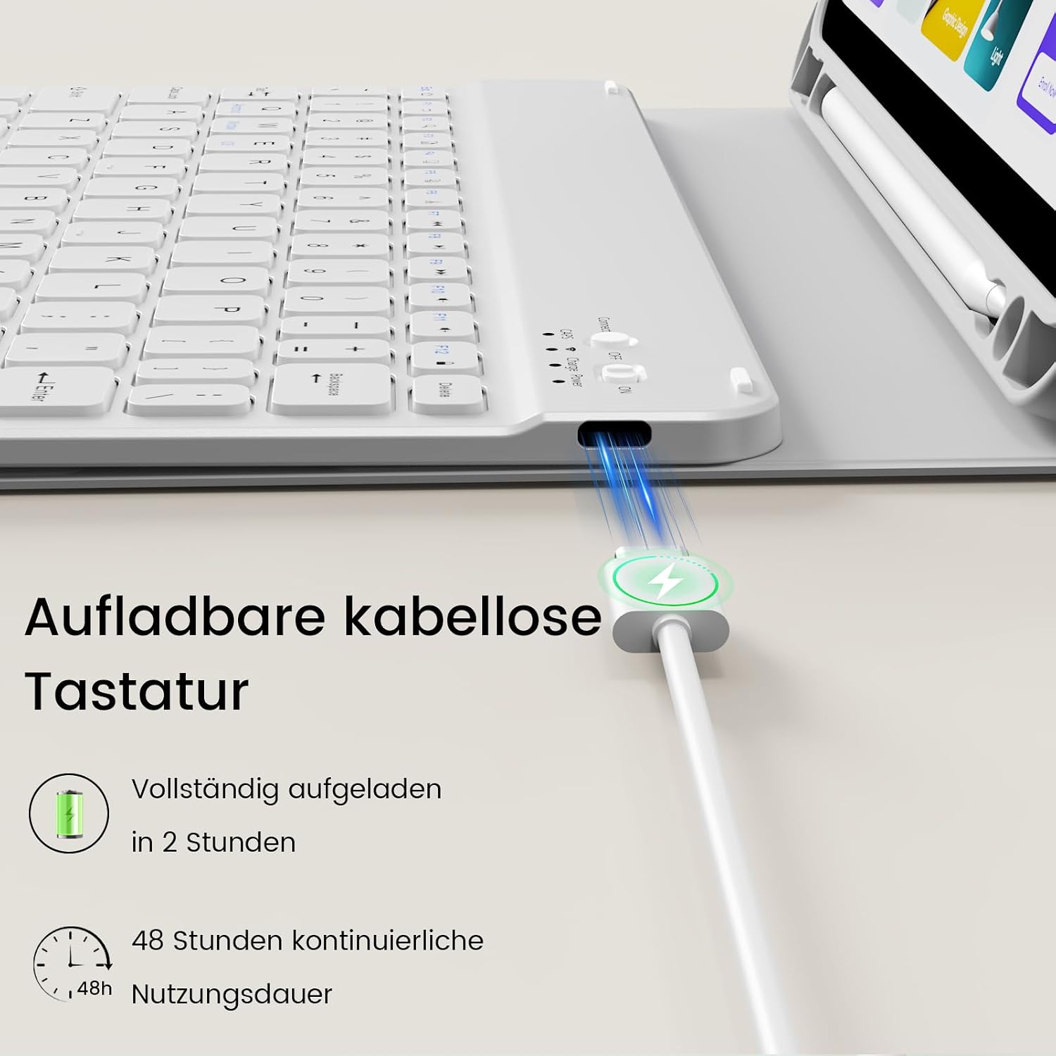Thumbnail 5 de GKABXY Hülle mit Bluetooth‑Tastatur für iPad 10,9–11"